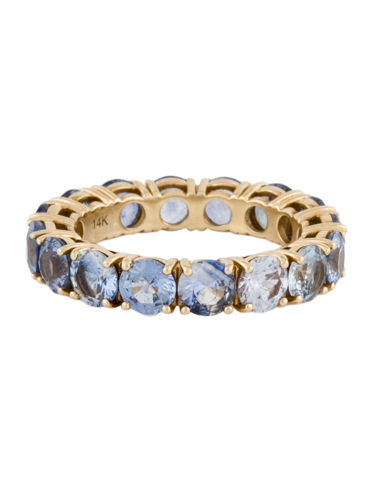 Ring 14k 6.53ct Sapphire Eternity Band