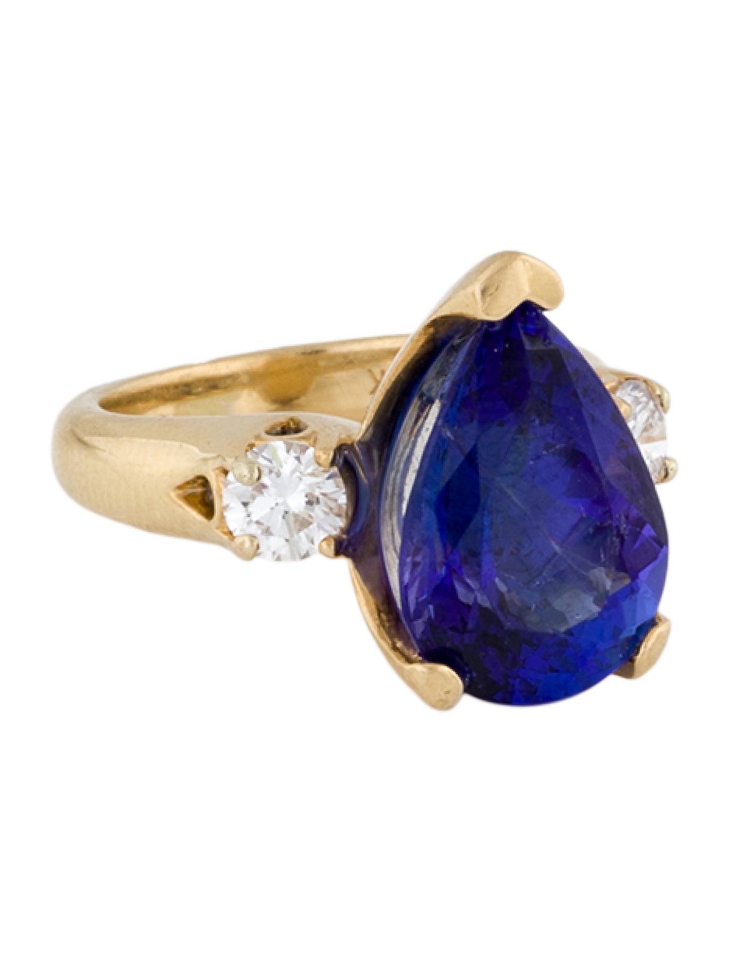Ring 18K 7.27ct Tanzanite & Diamond Cocktail