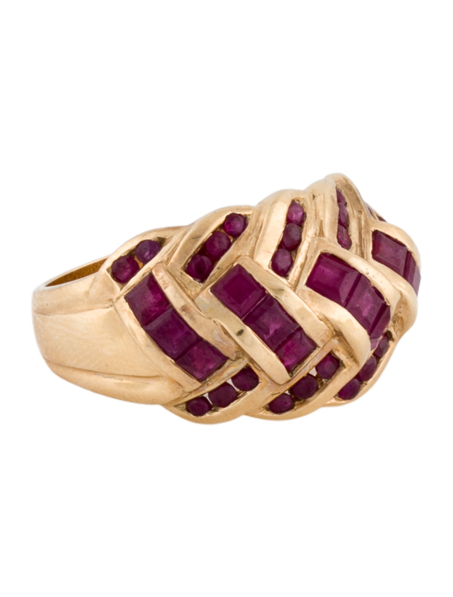 Ring 14K 1.76ctw Ruby Woven Band