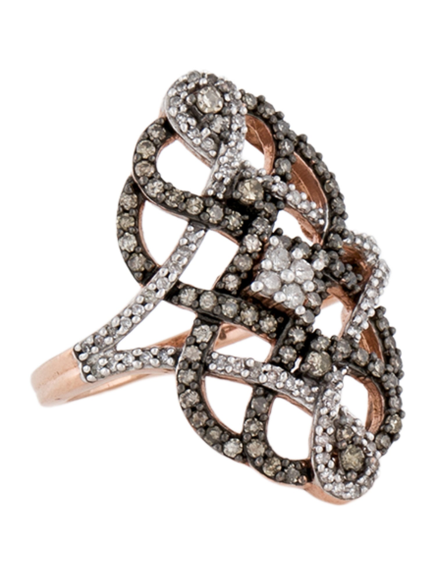 Ring 10K Diamond Cocktail