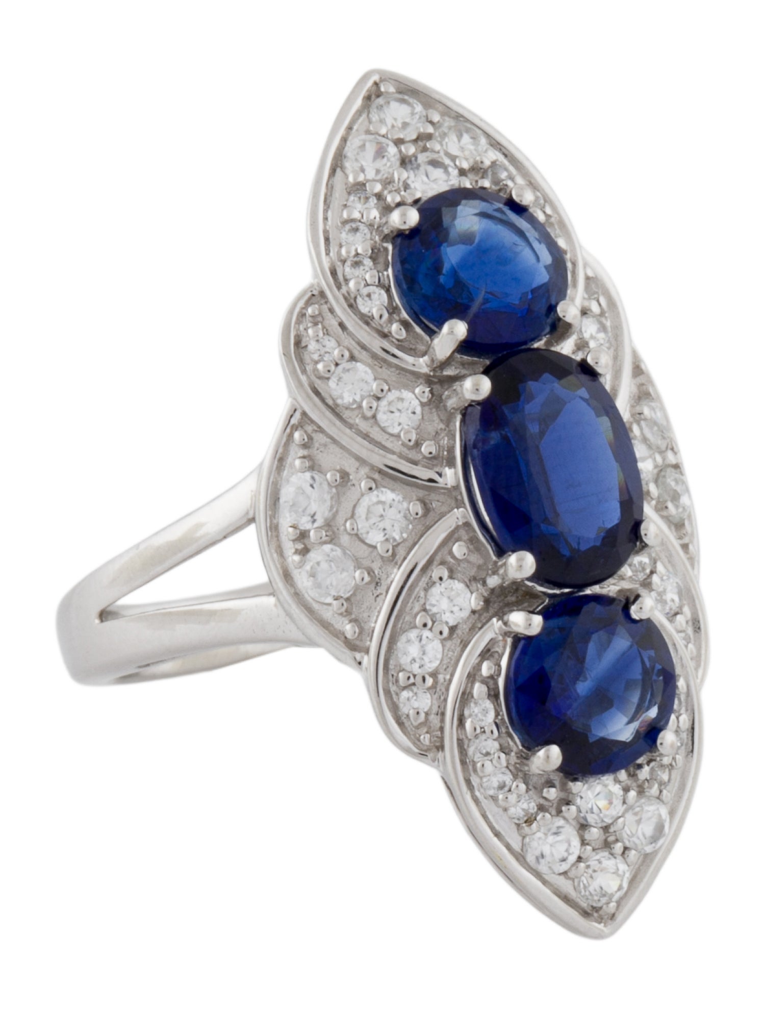 Ring 10K Kyanite & Zircon Cocktail