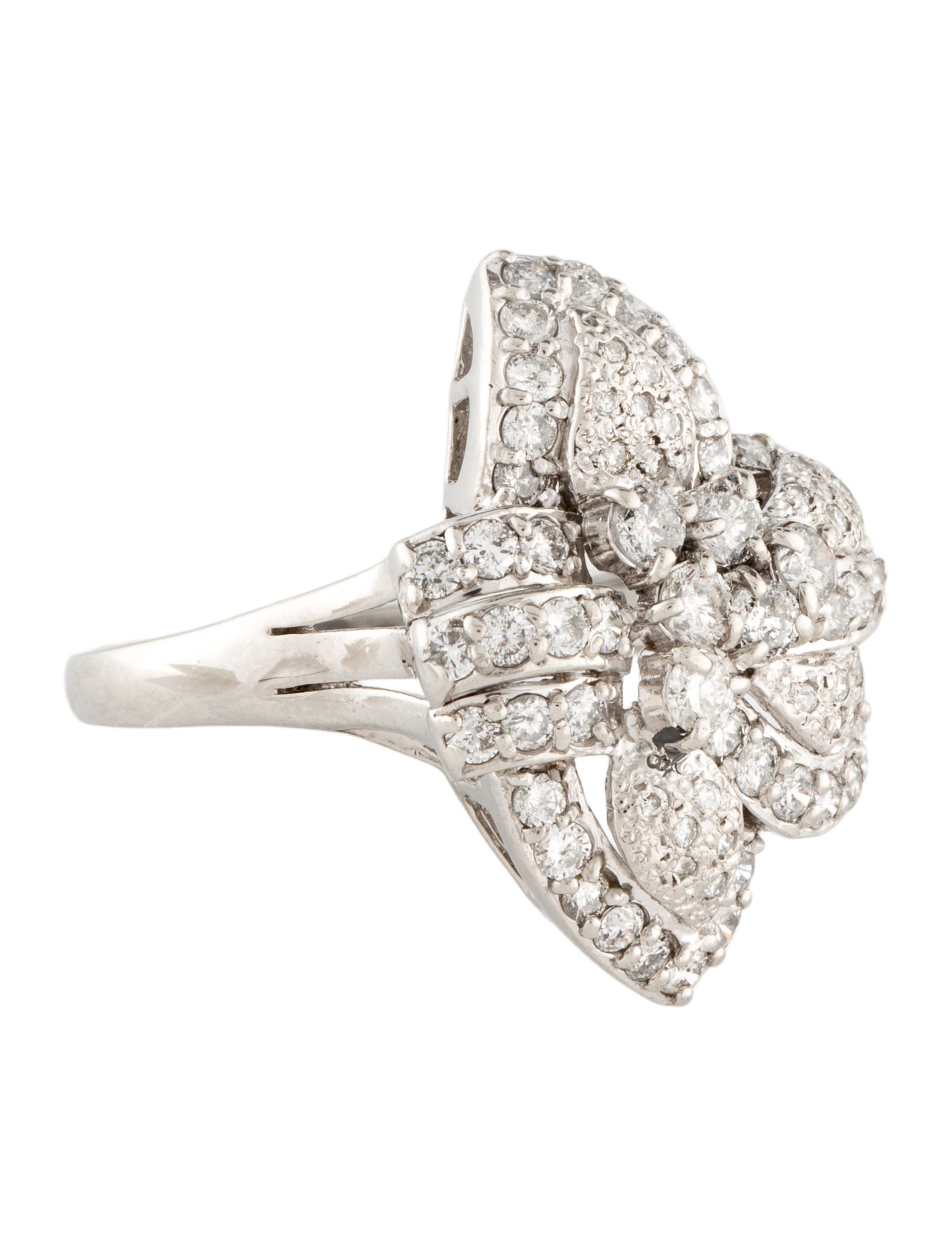 Ring Platinum 1.41ctw Diamond Cocktail