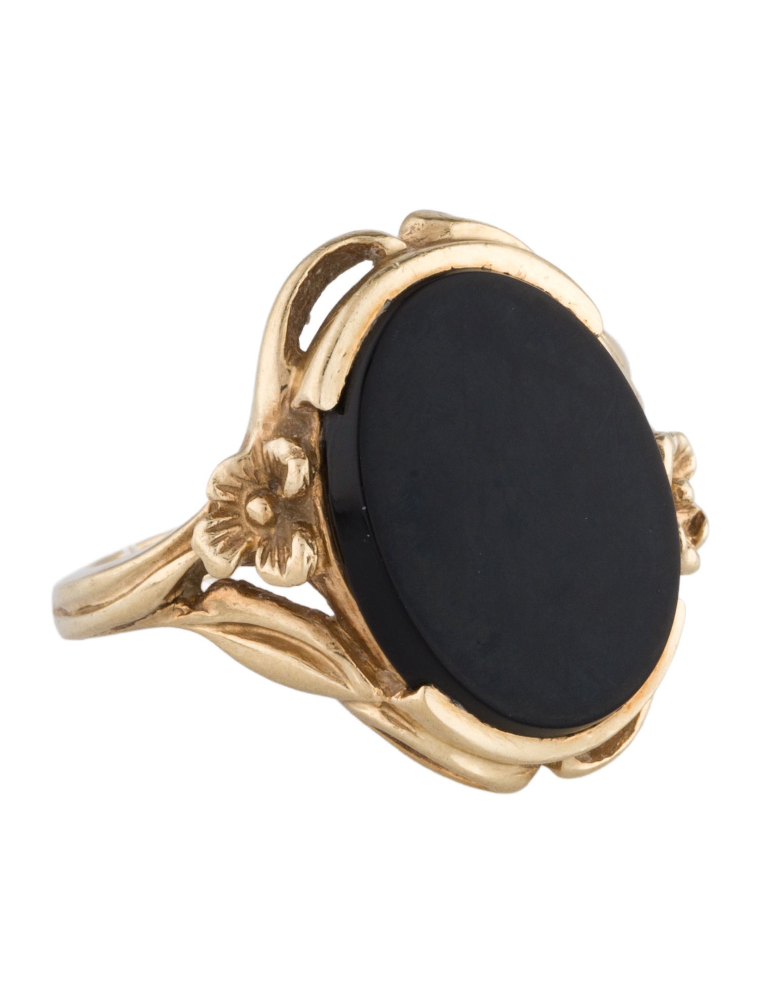 Ring 14K 3.15ct Onyx Cocktail