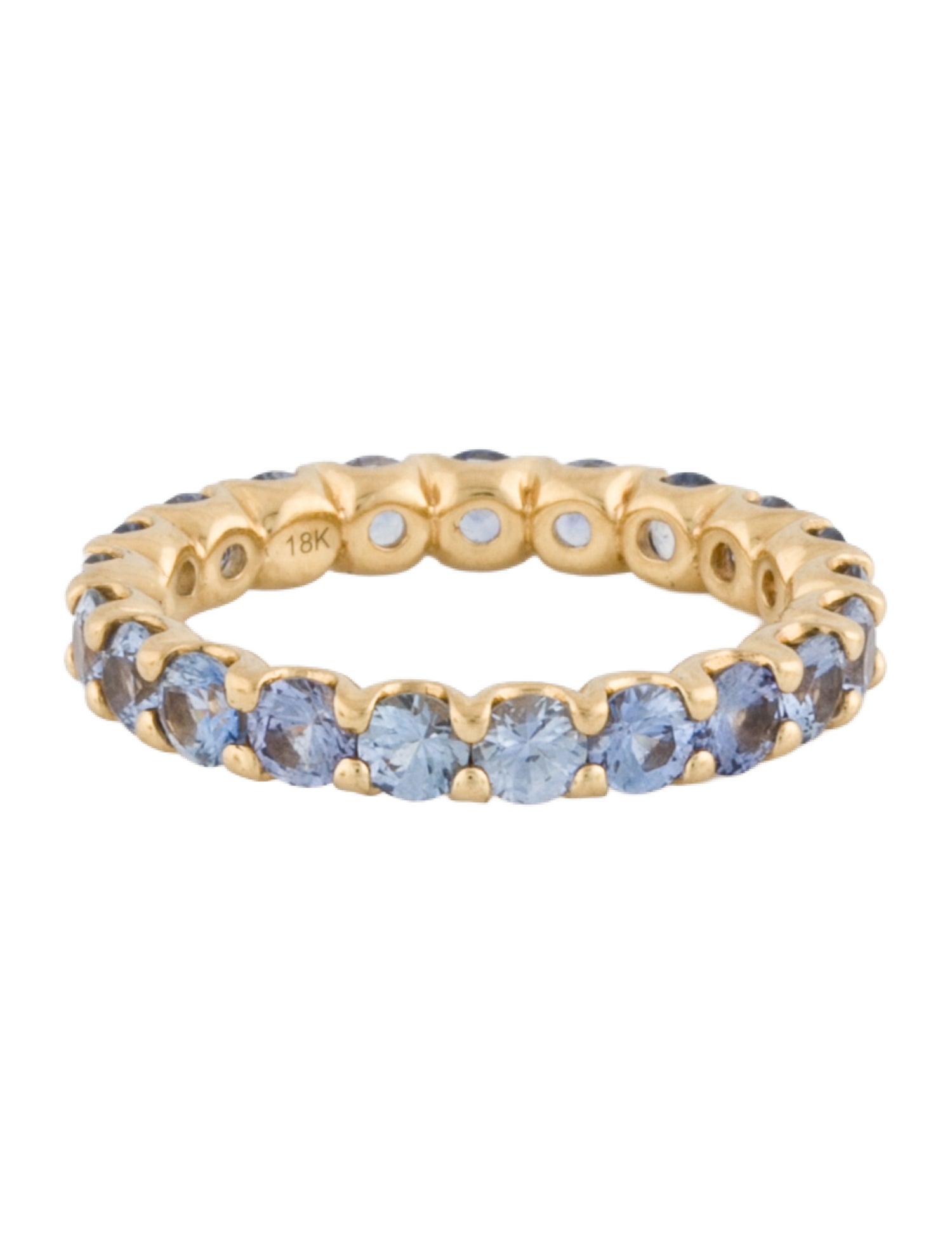 Ring 18K 2.45ctw Sapphire Eternity Band