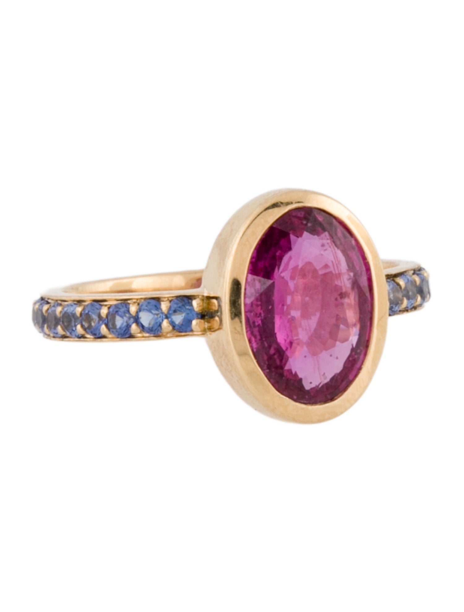 Ring 18K Ruby & Synthetic Sapphire Cocktail