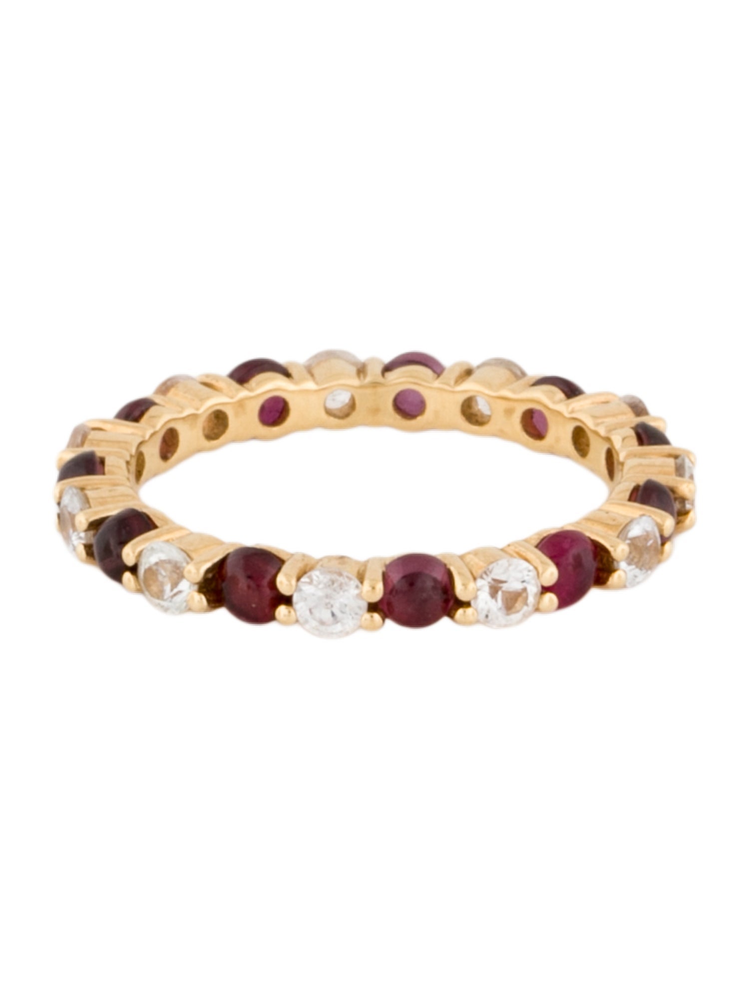 Ring 18K Ruby & Sapphire Eternity Band