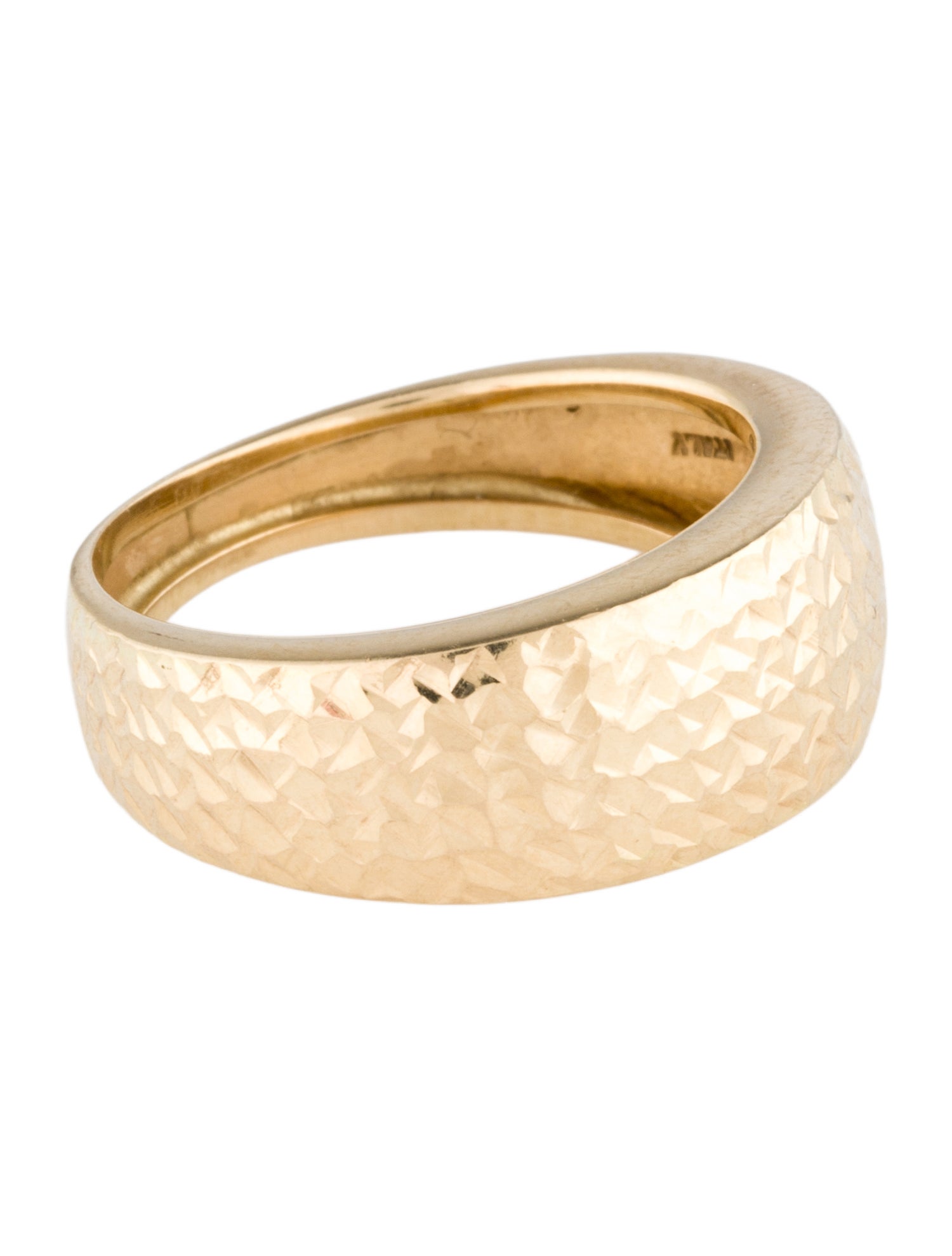 Ring 14K Hammered Flared Band