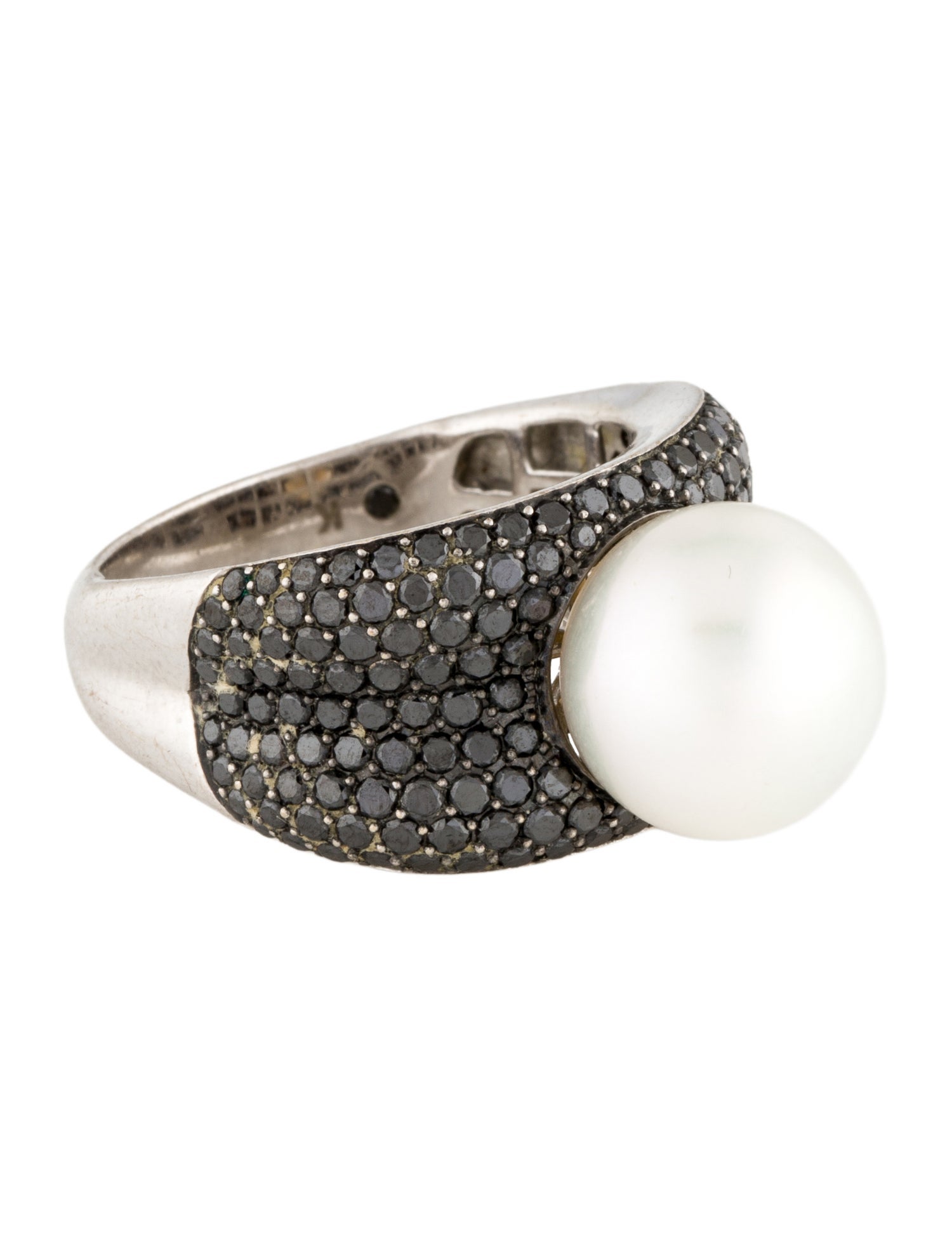 Ring 18K 1.54ctw Diamond & Pearl Cocktail