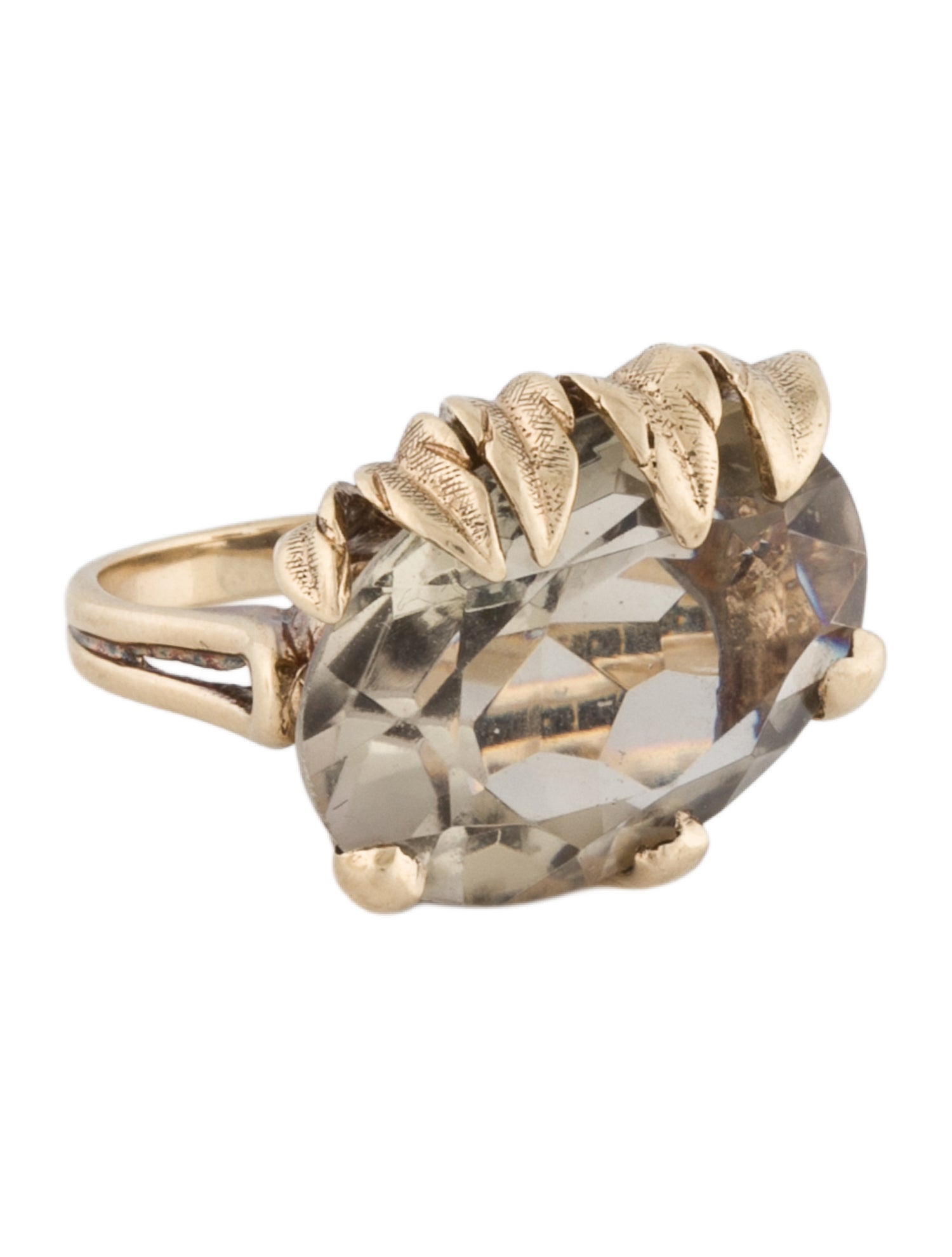 Ring 10K Smoky Quartz Cocktail