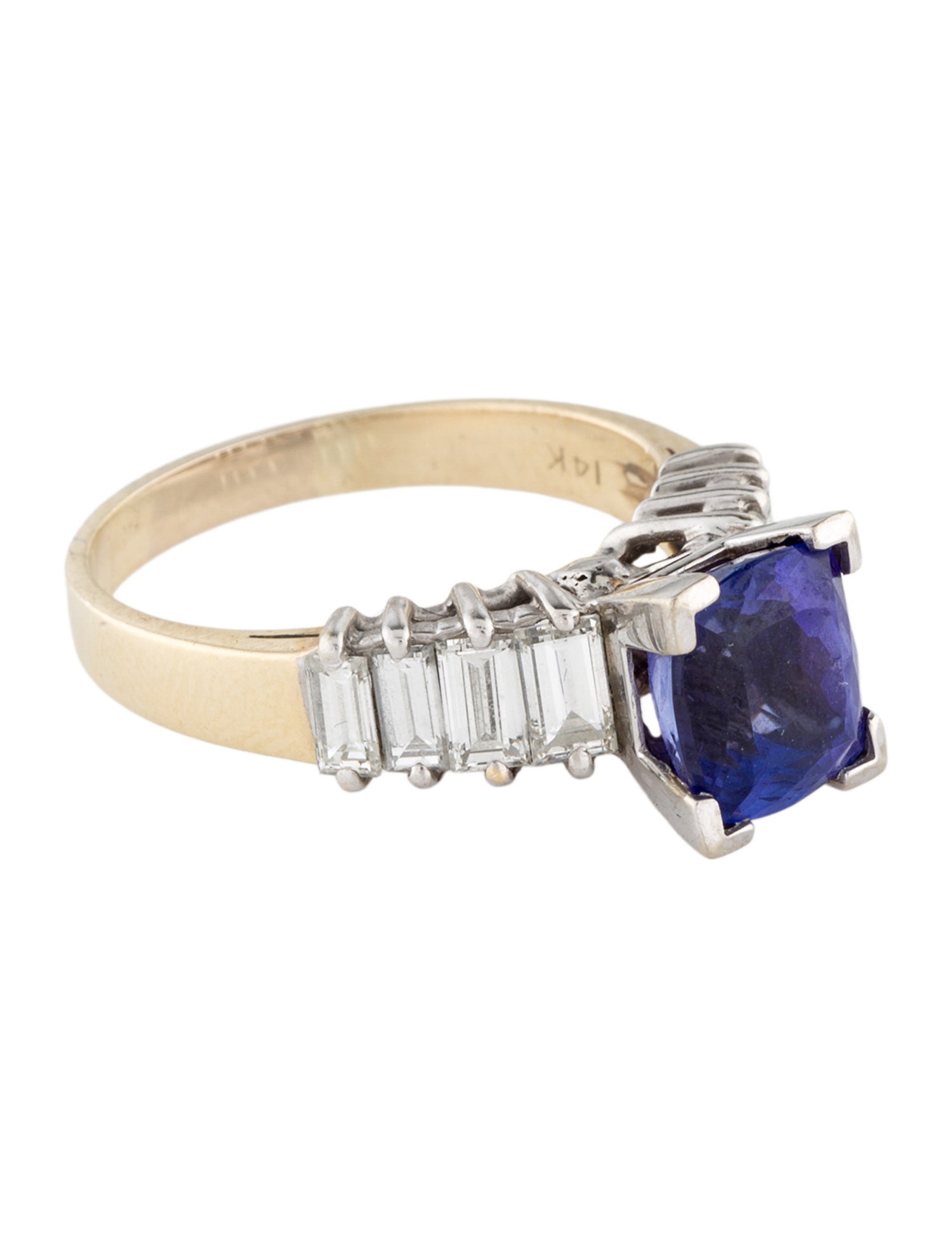 Ring 14K 3.26ct Tanzanite & 1.46ctw Diamond Cocktail