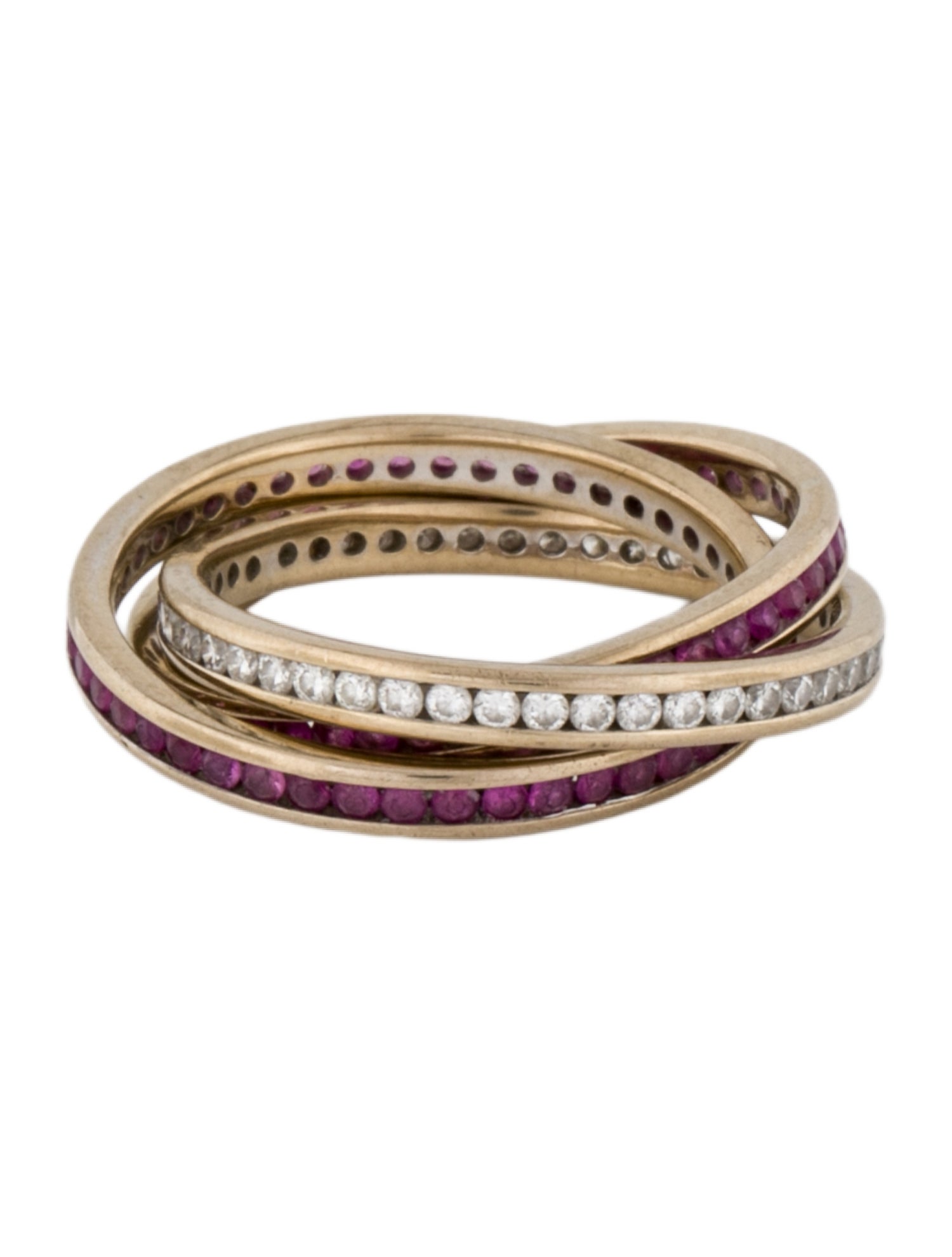 Ring 18K 2.14ct Ruby & Diamond Rolling