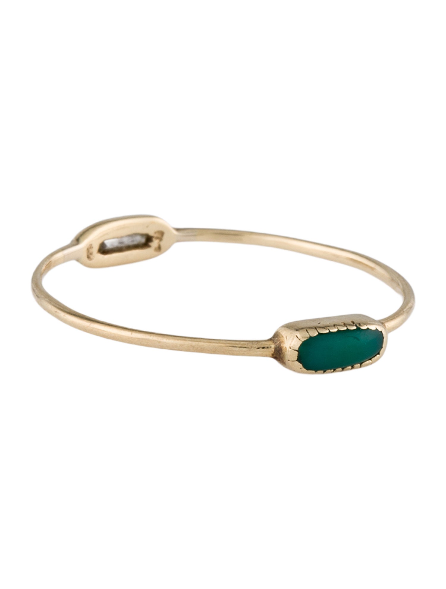 Ring 14K Turquoise & Diamond Band