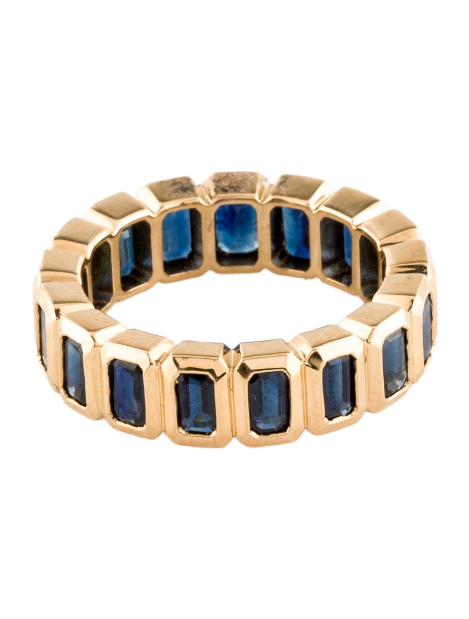 Ring 18K 5.71ctw Sapphire Eternity Band