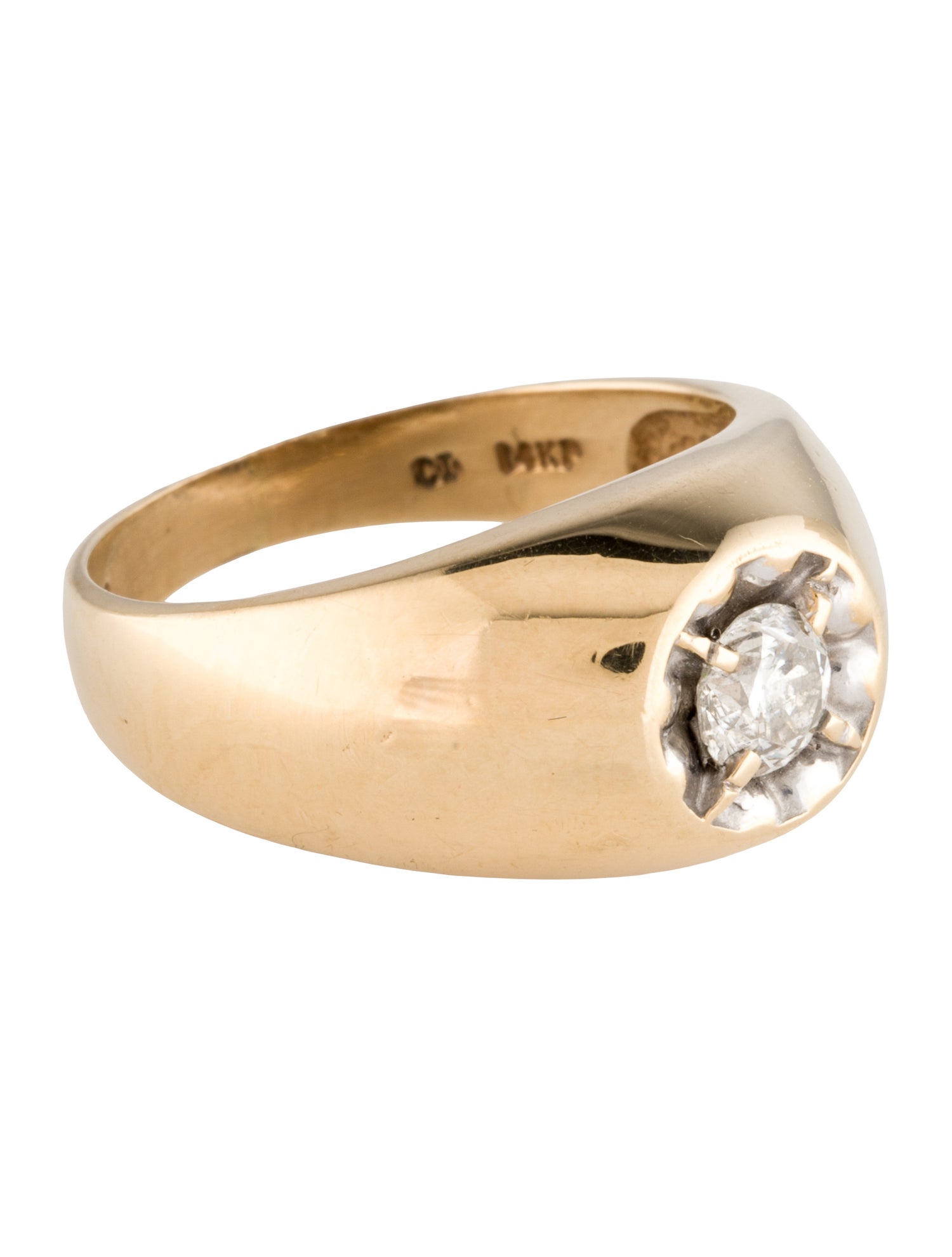 Ring 14K Diamond Signet