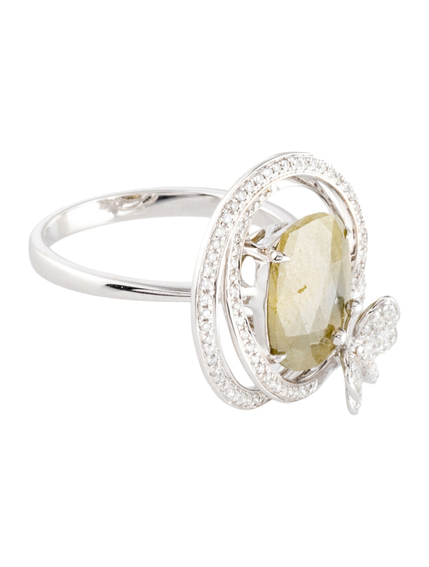 Ring 18K Diamond Butterfly Cocktail Ring