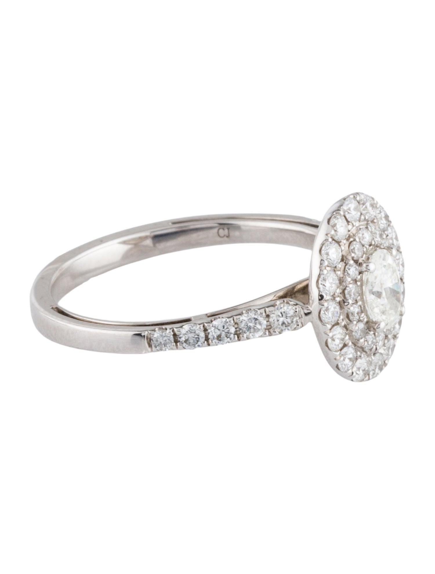 Ring 18K Diamond Halo Cocktail Ring