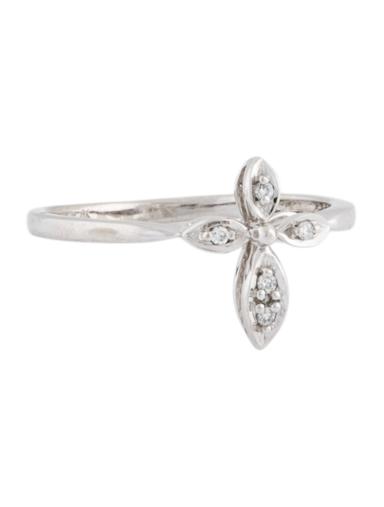 Ring 14K Diamond Cross