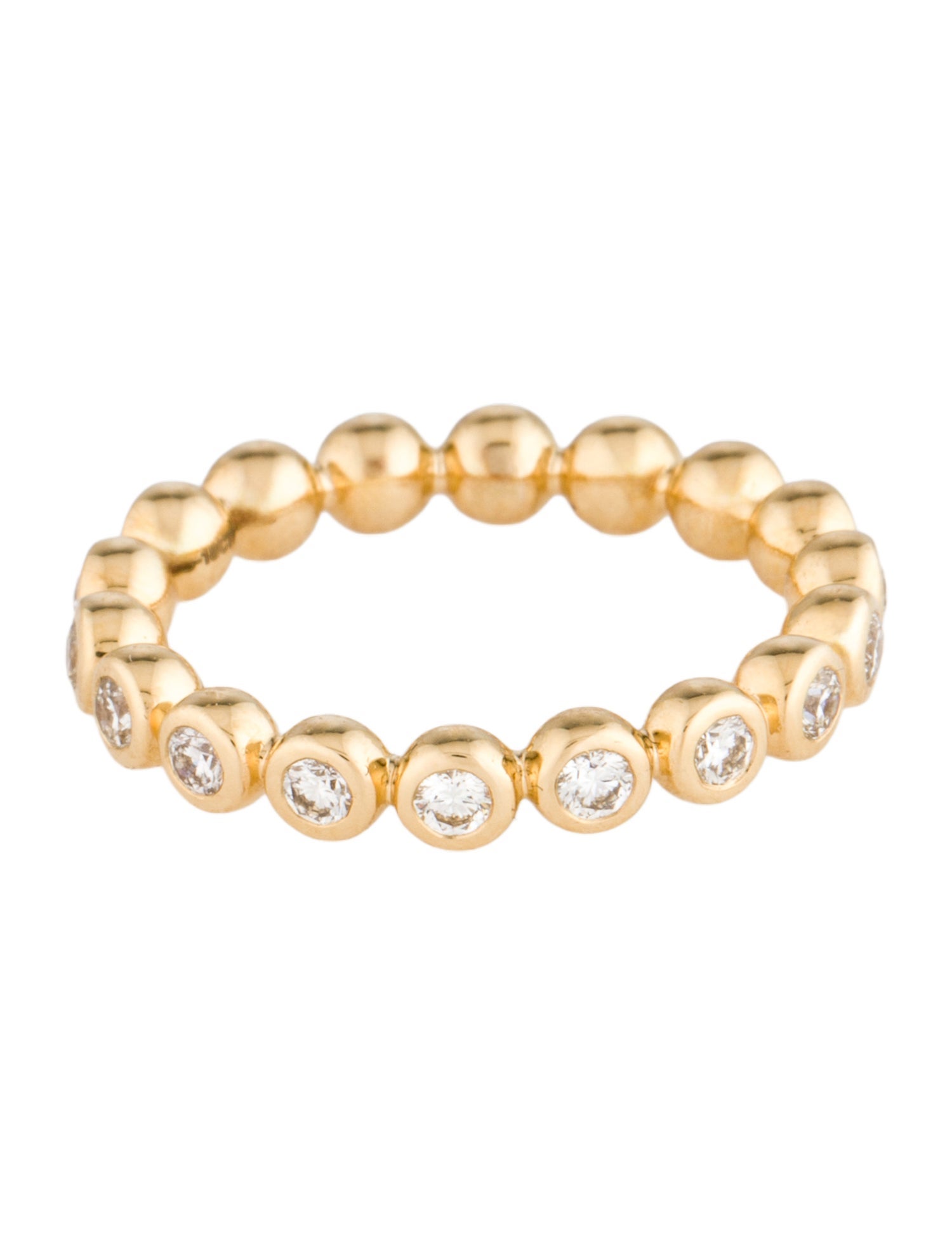 Ring 18K Diamond Beaded Band