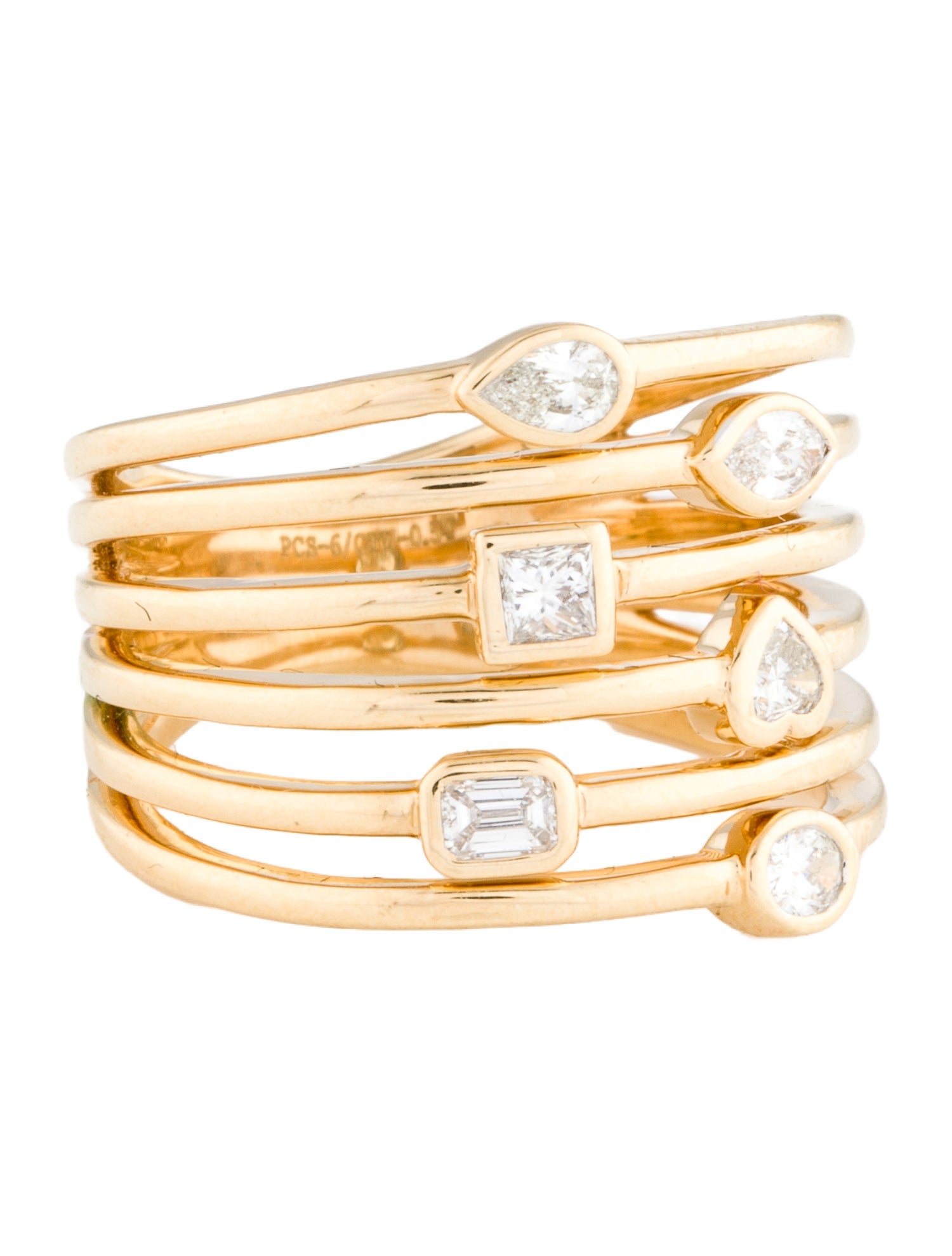 Ring 18K Diamond Multishape Band