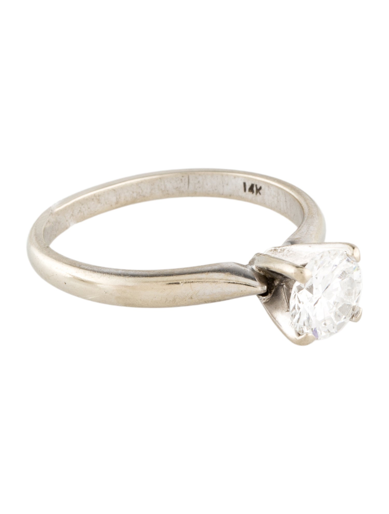 Ring 14K Diamond Solitaire Cocktail