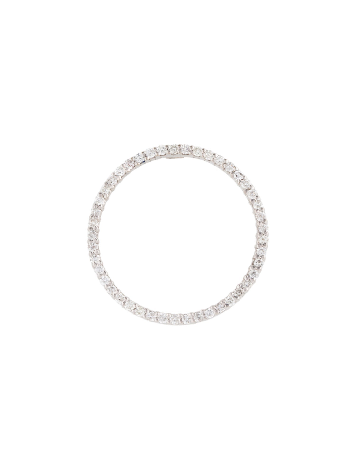 Ring 14K Diamond Circle Pendant Necklace