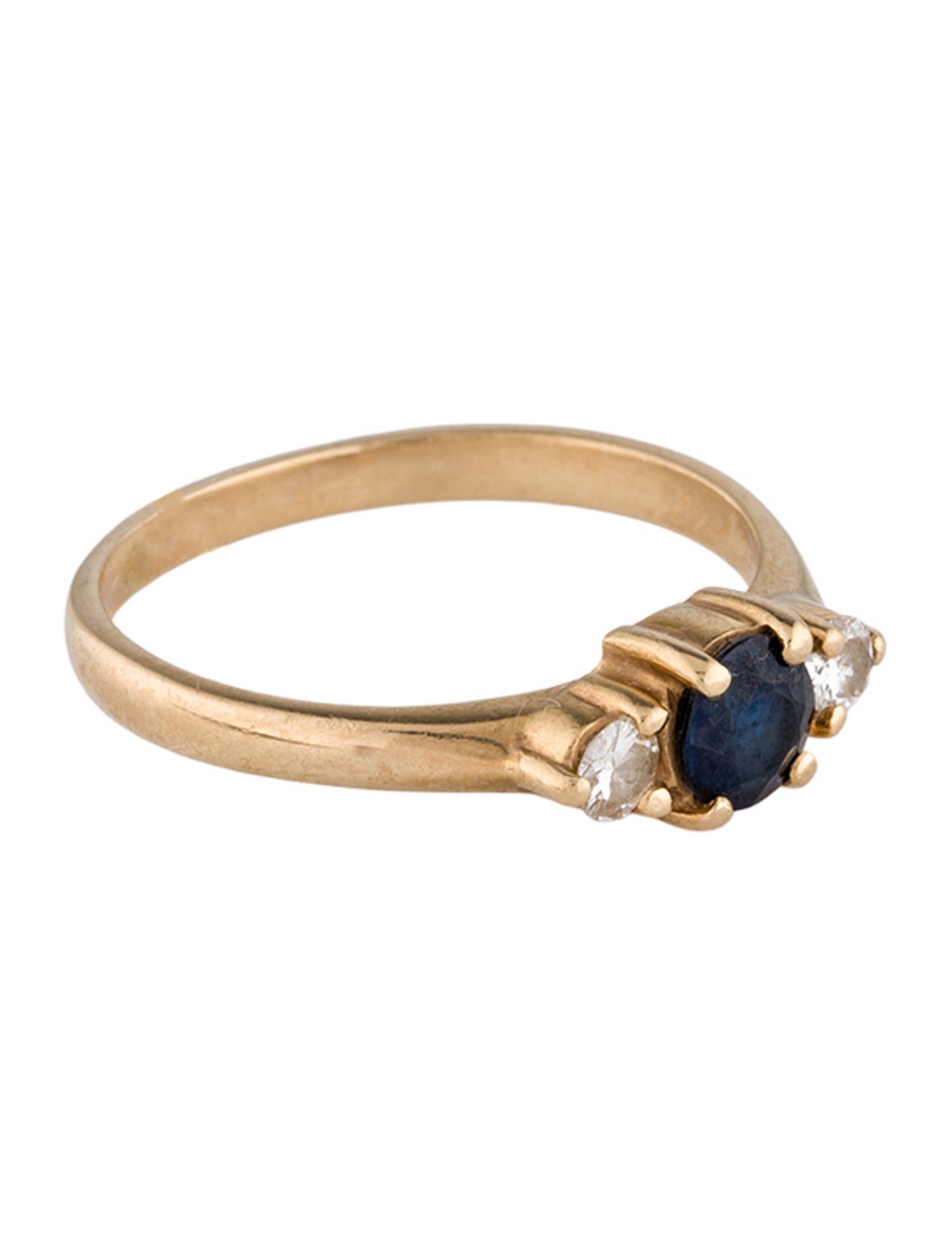 Ring 14K Sapphire & Diamond Engagement