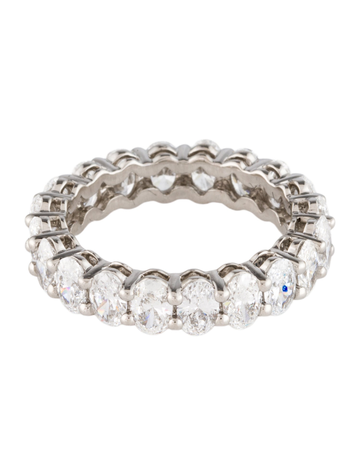 Ring Platinum 3.76ctw Lab-Grown Diamond Eternity Band