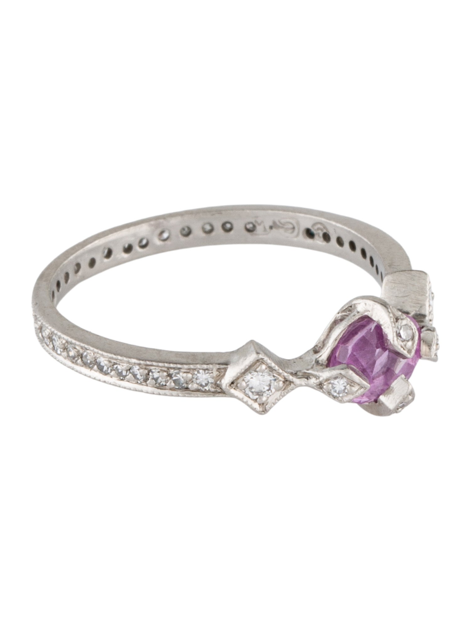 Cathy Waterman Platinum Sapphire and Diamond Cocktail Ring