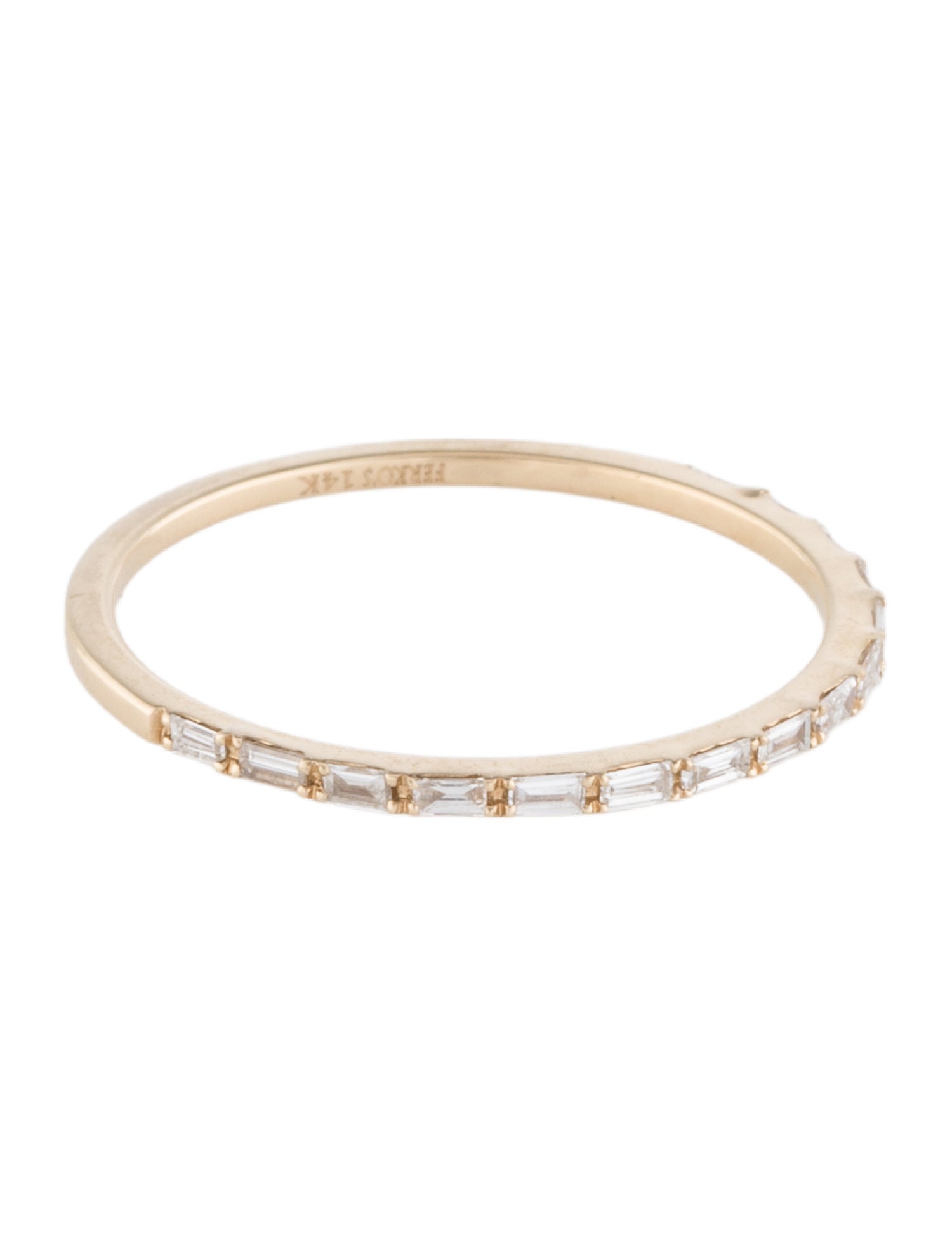 Ferko's 14K Diamond Ultra Thin Half Eternity Band