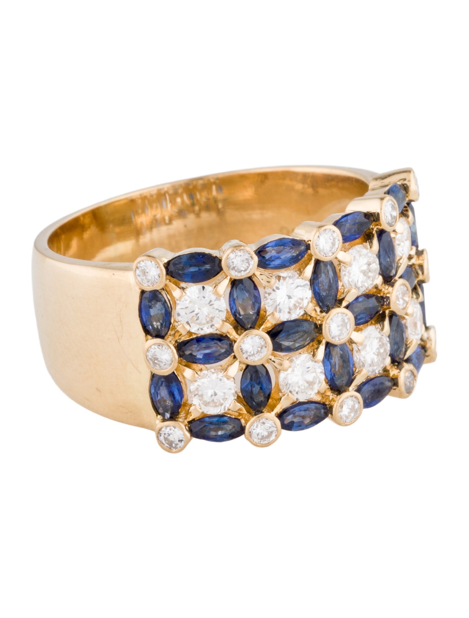 Ring 18K Sapphire & Diamond Band