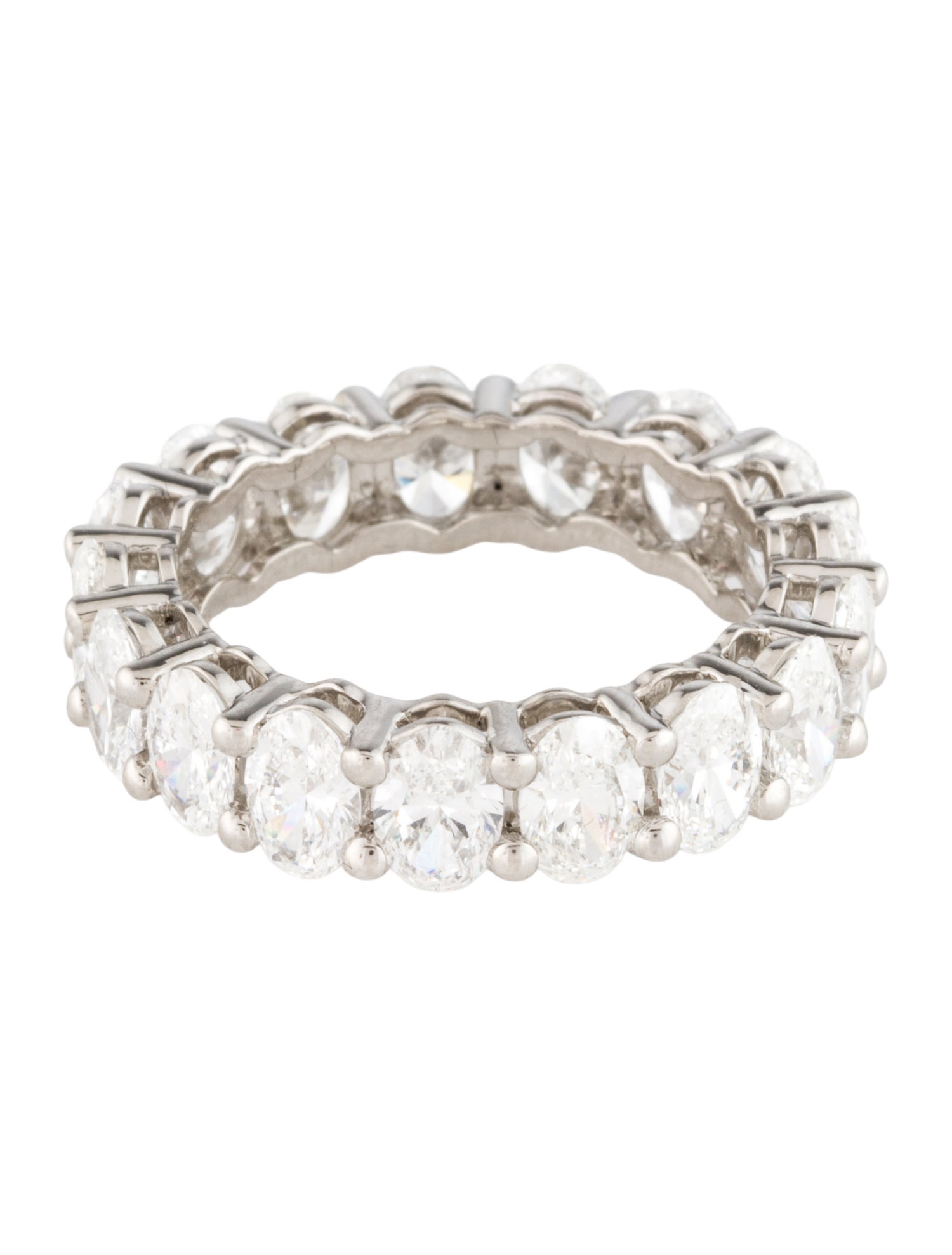 Ring Platinum 5.78ctw Lab-Grown Diamond Eternity Band