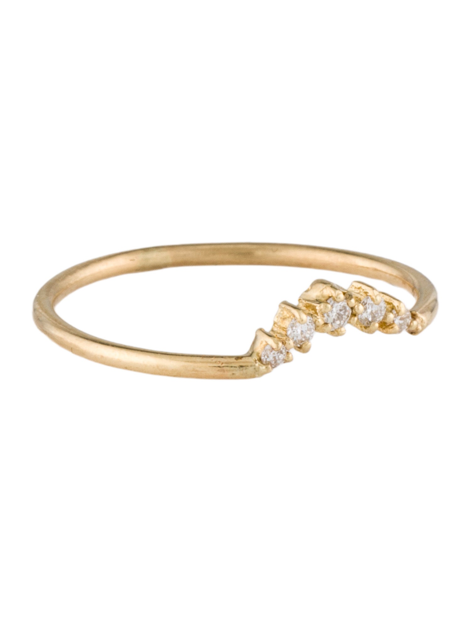 Ring 14K Diamond Curve Band