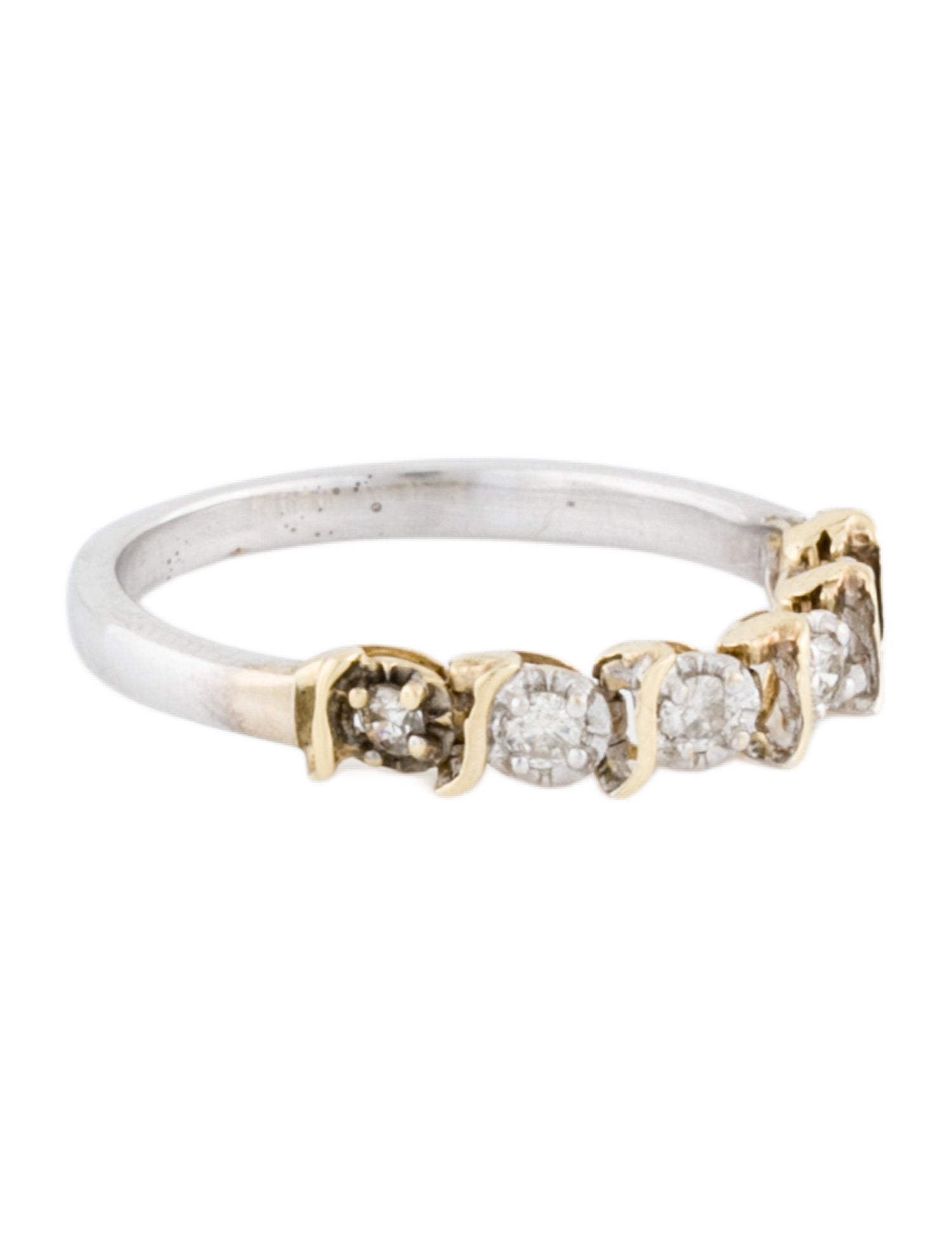 Ring 14K Two-Toned Diamond Band