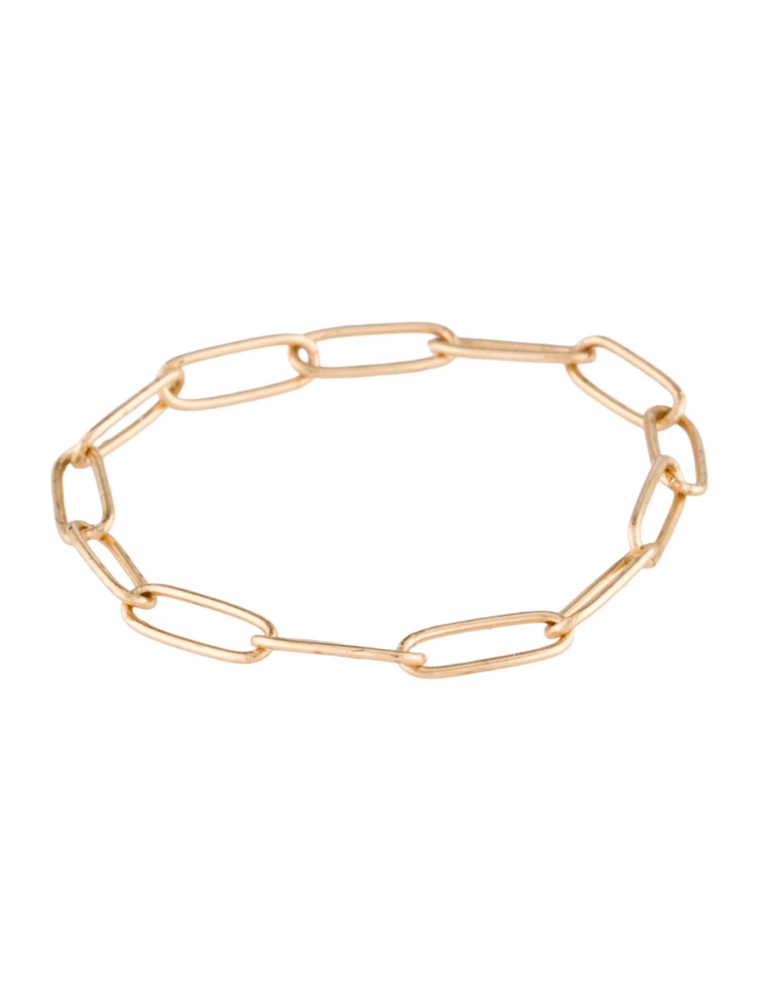 Ring 14K Paperclip Chain Ring