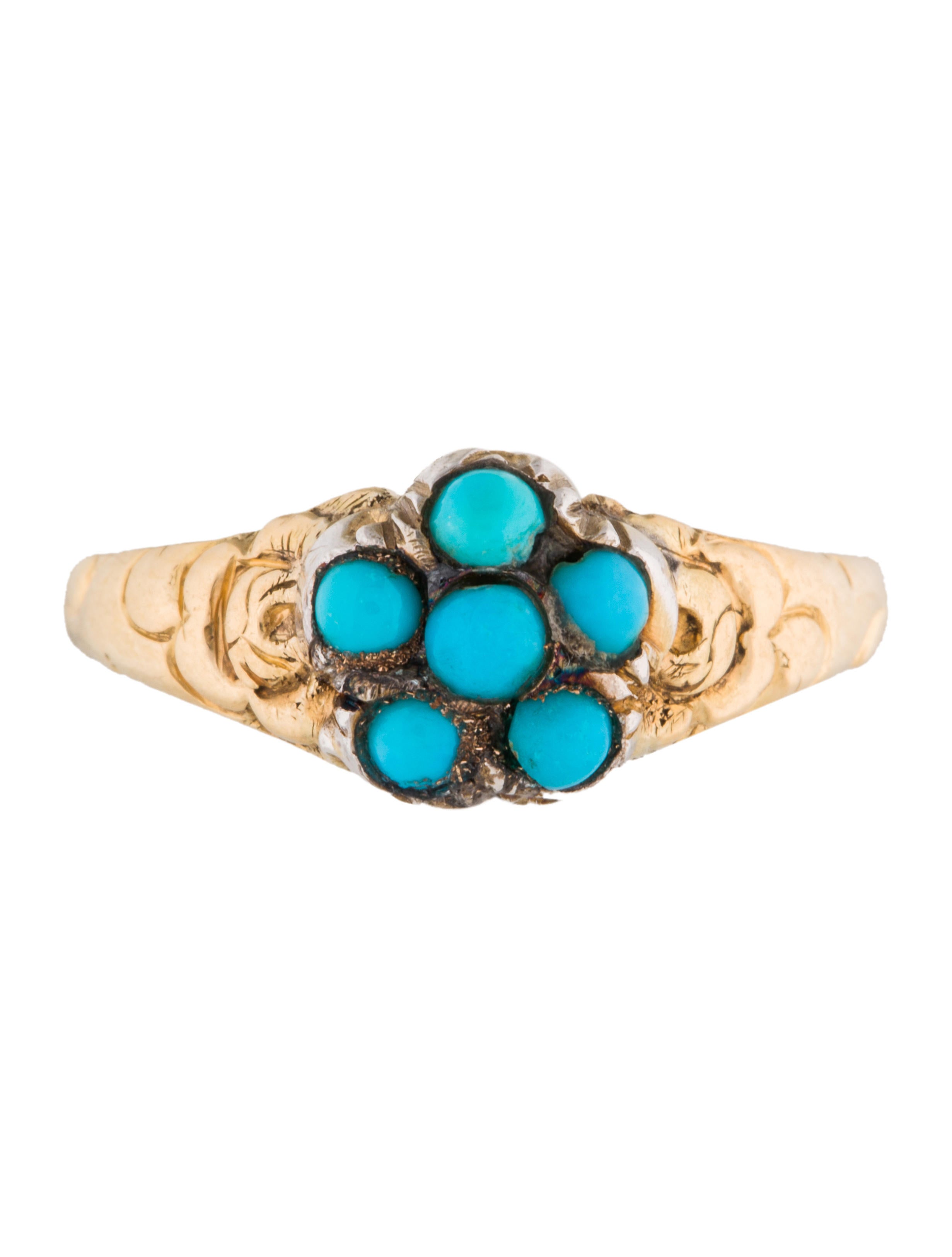 14K Victorian Turquoise Ring Rings RRING35814 The RealReal