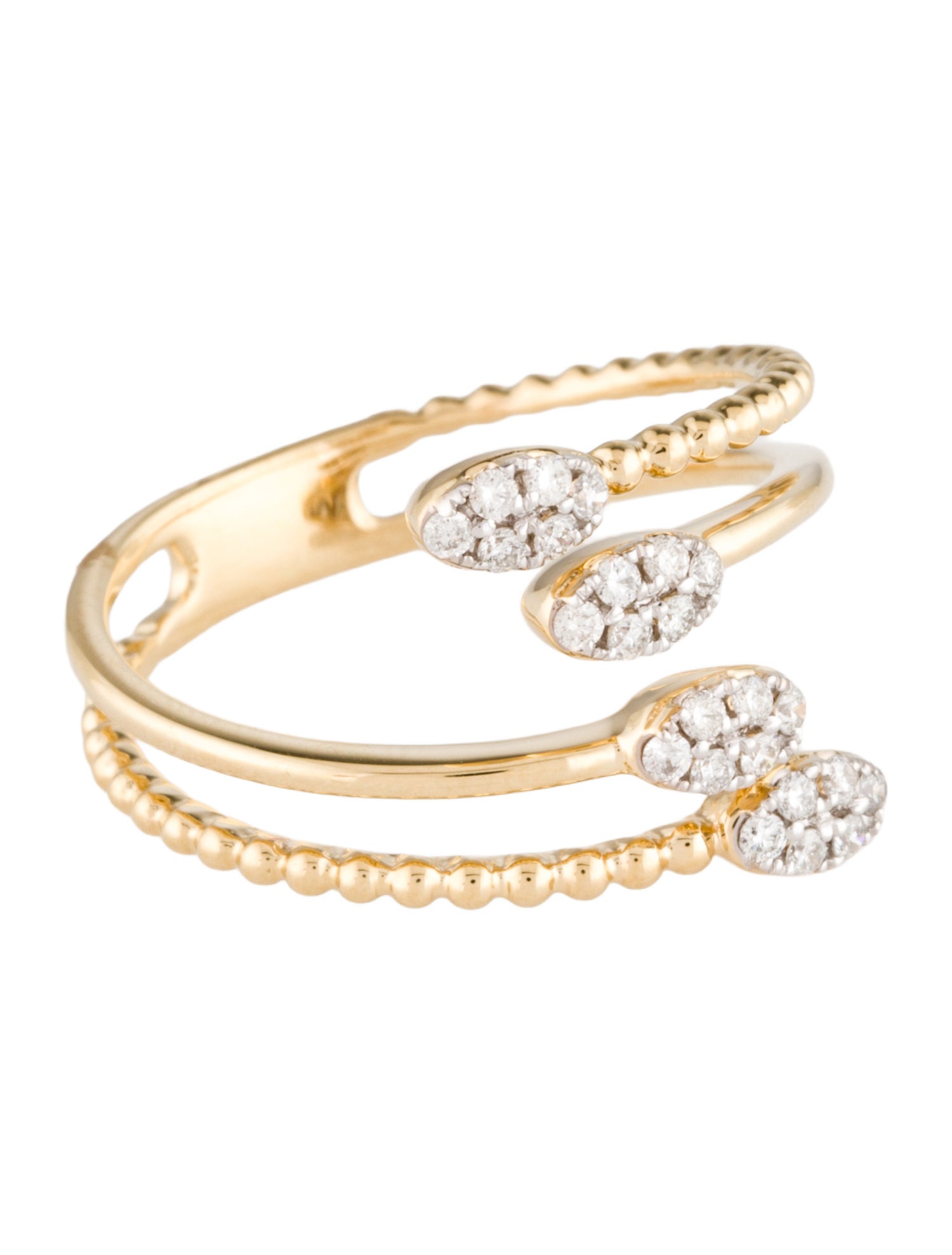 Ring 14K Diamond Open Cocktail