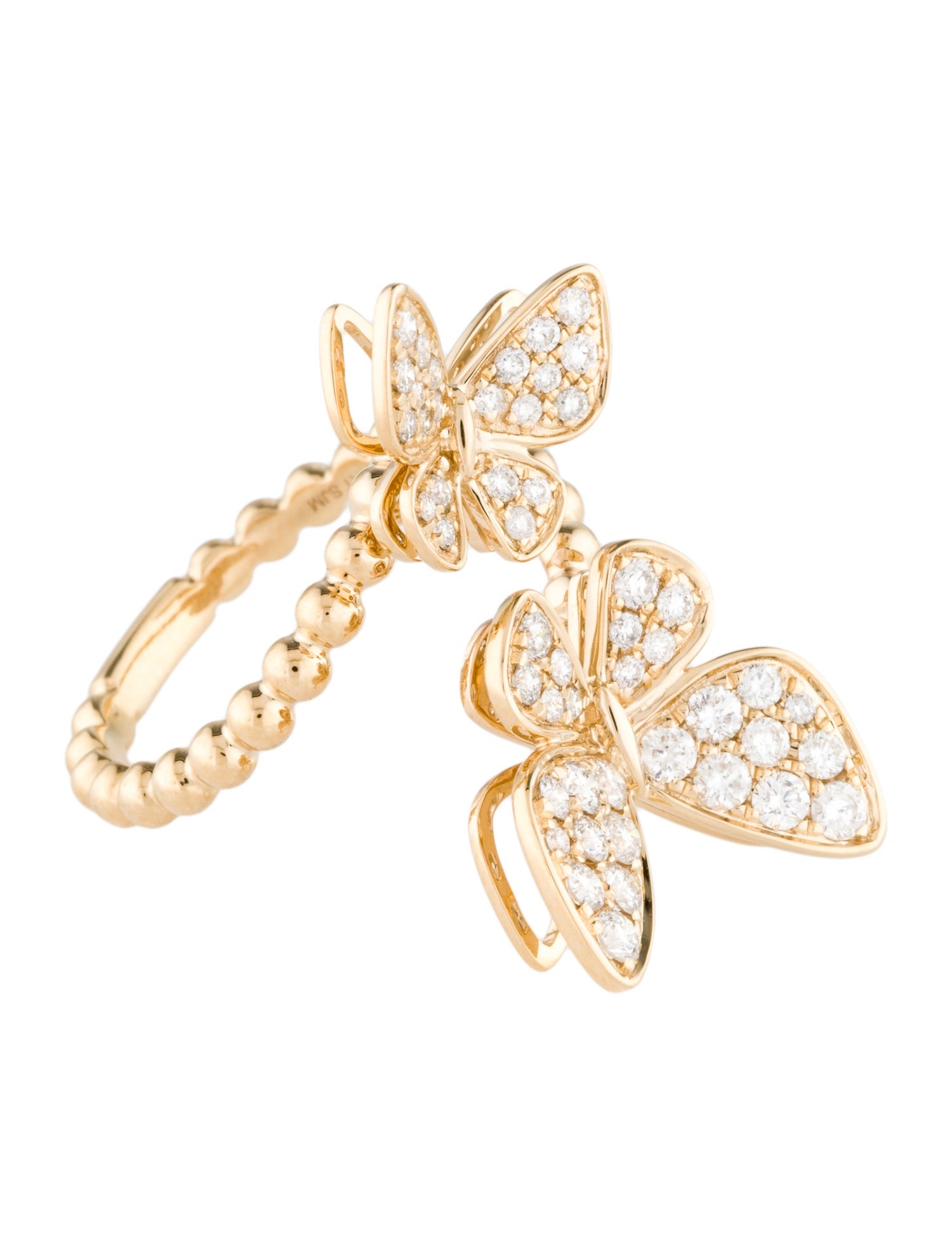 Ring 14K Diamond Butterfly Cocktail