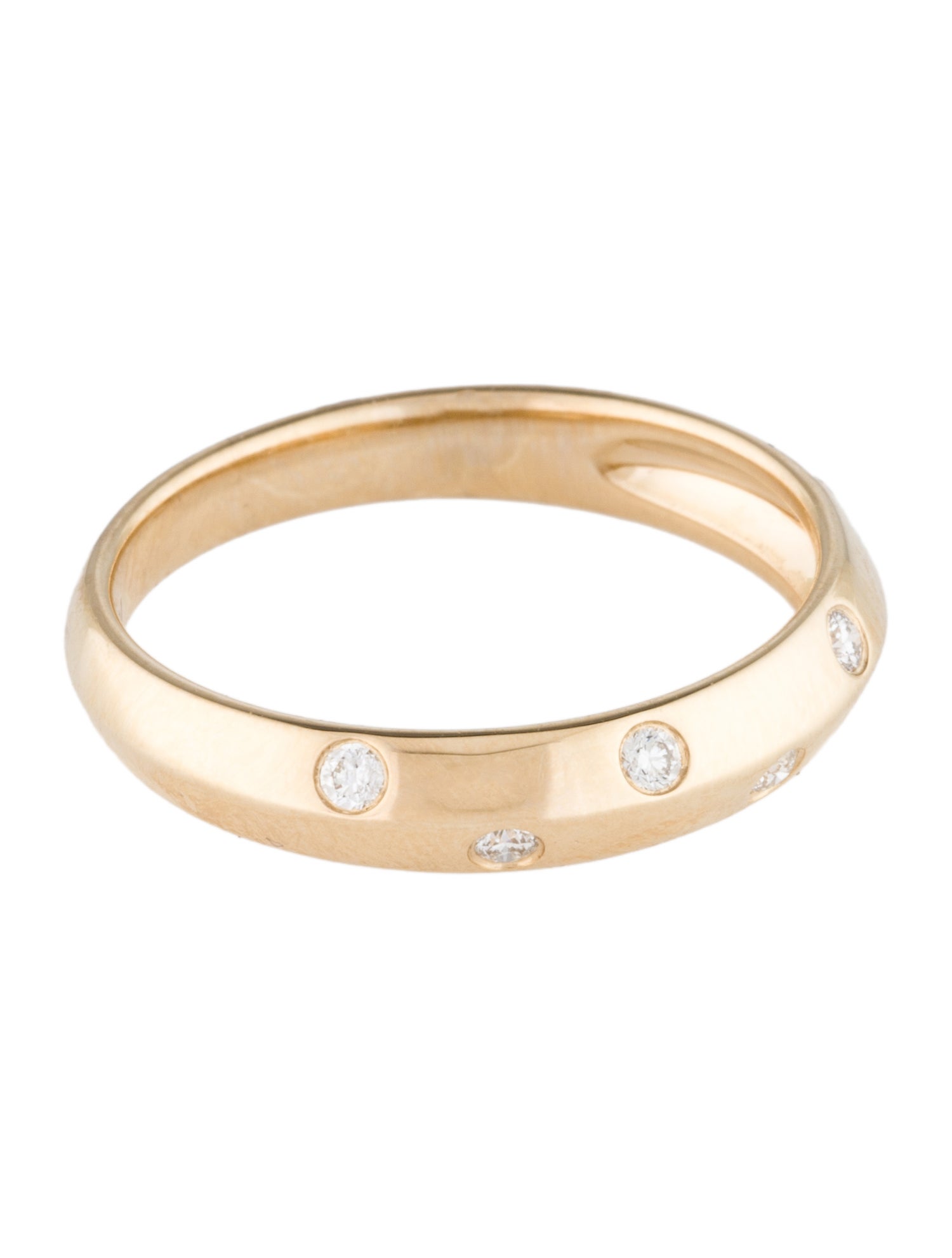 Ring 14K Diamond Knife Edge Band