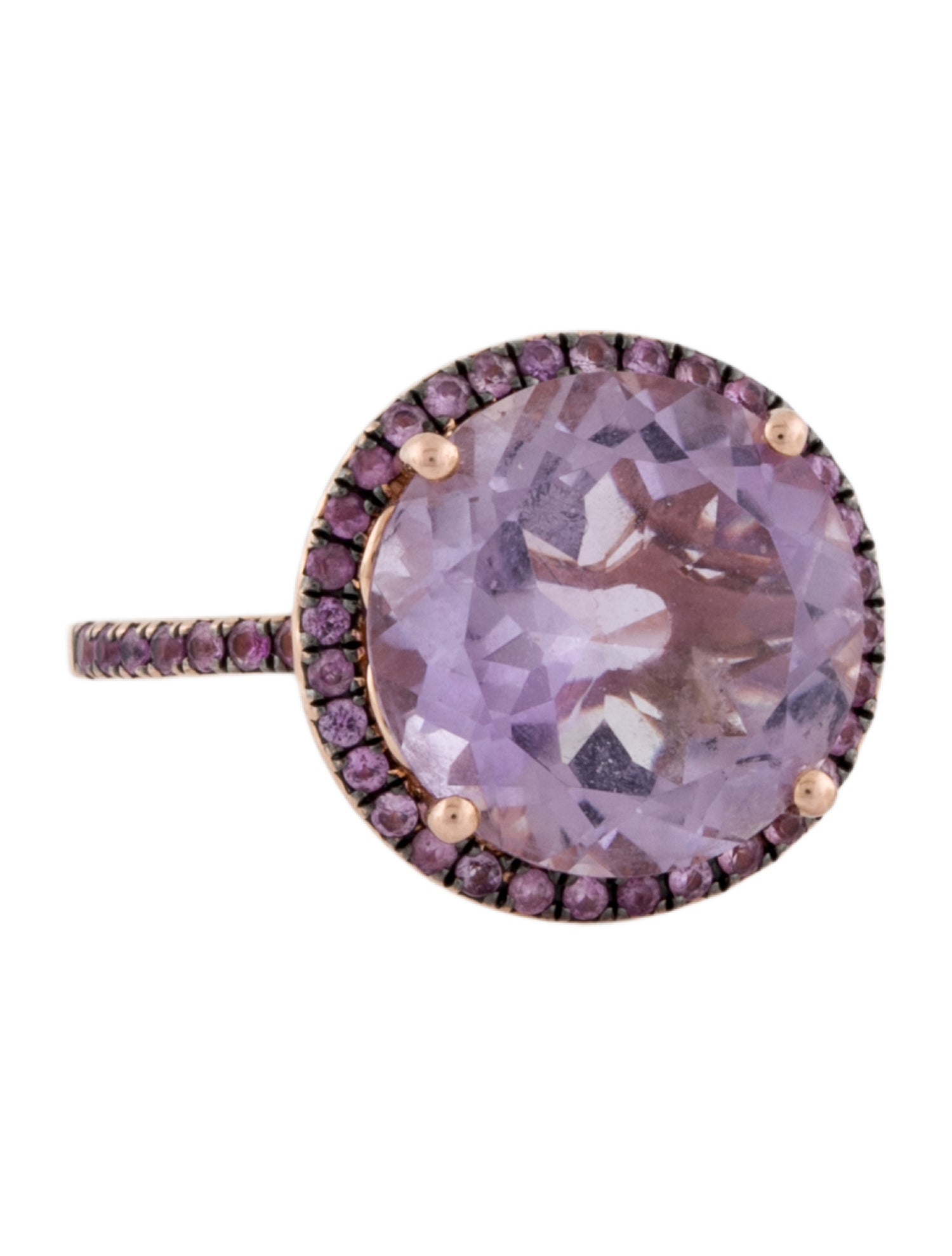 Ring Natkina 14K Amethyst & Sapphire Cocktail