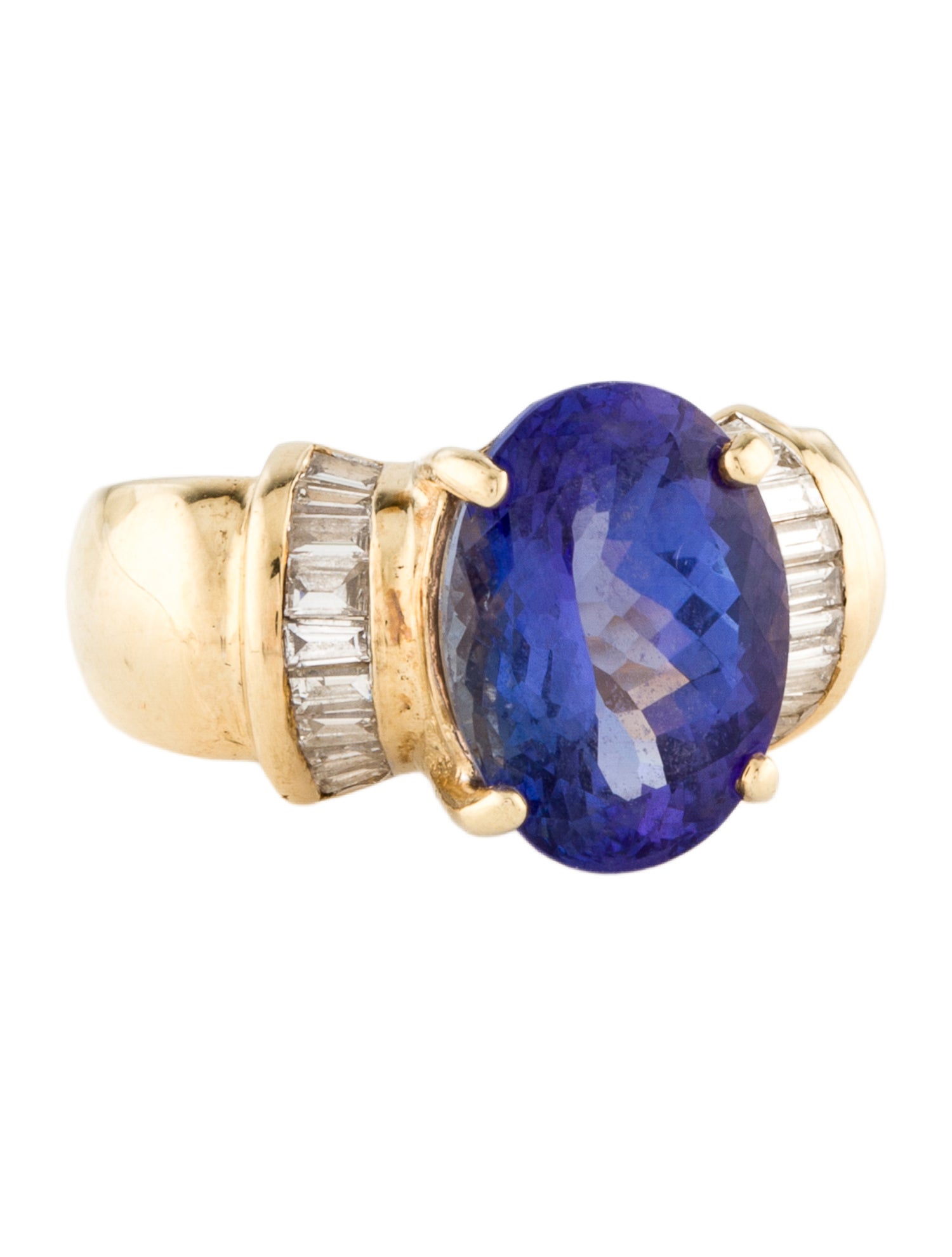 Ring 14K 5.13ct Tanzanite & Diamond Cocktail