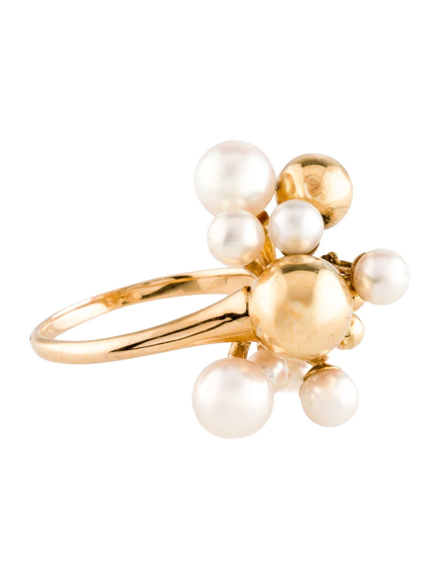 Ring 18K Pearl Cocktail Ring