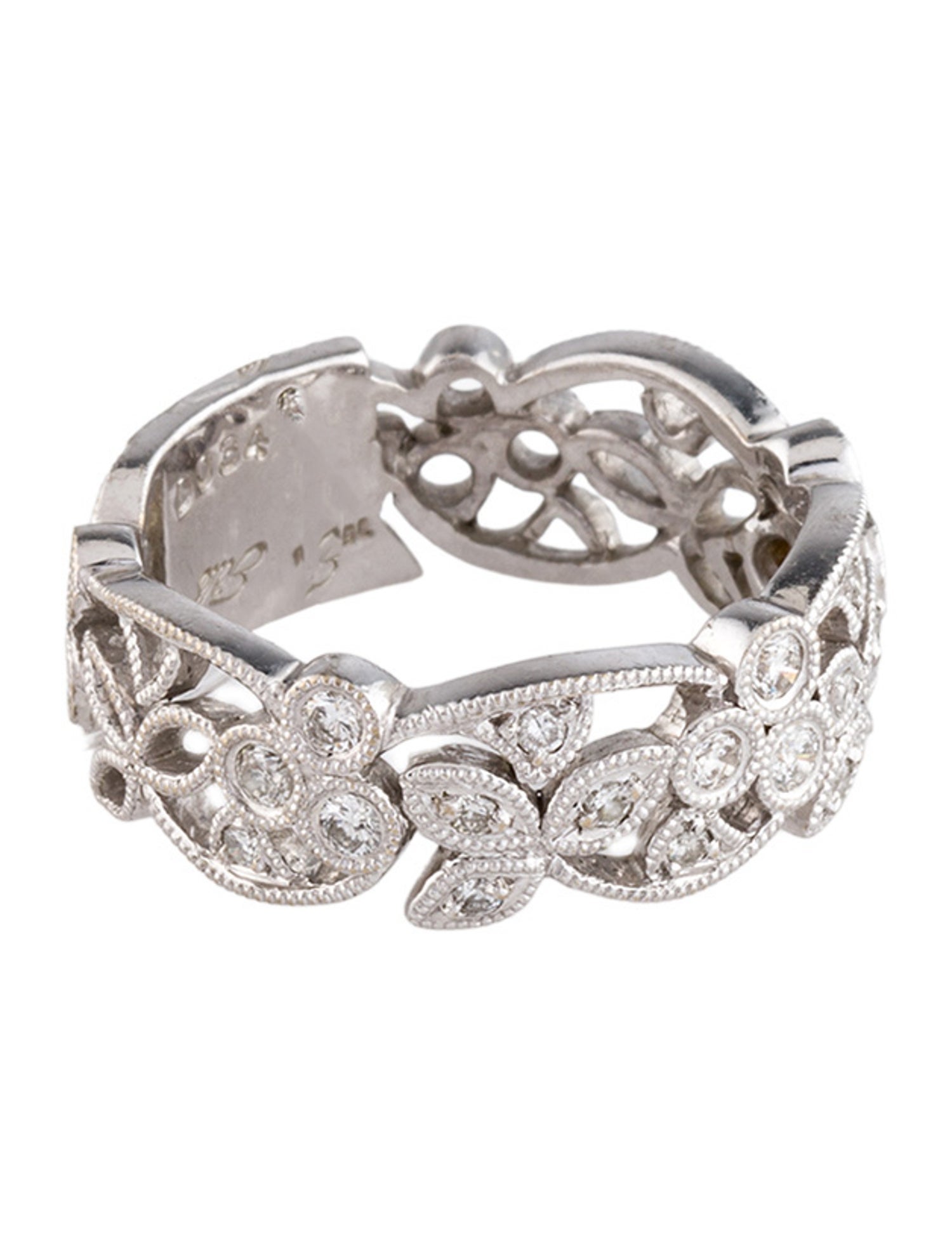 Ring 18K Diamond Filigree Band