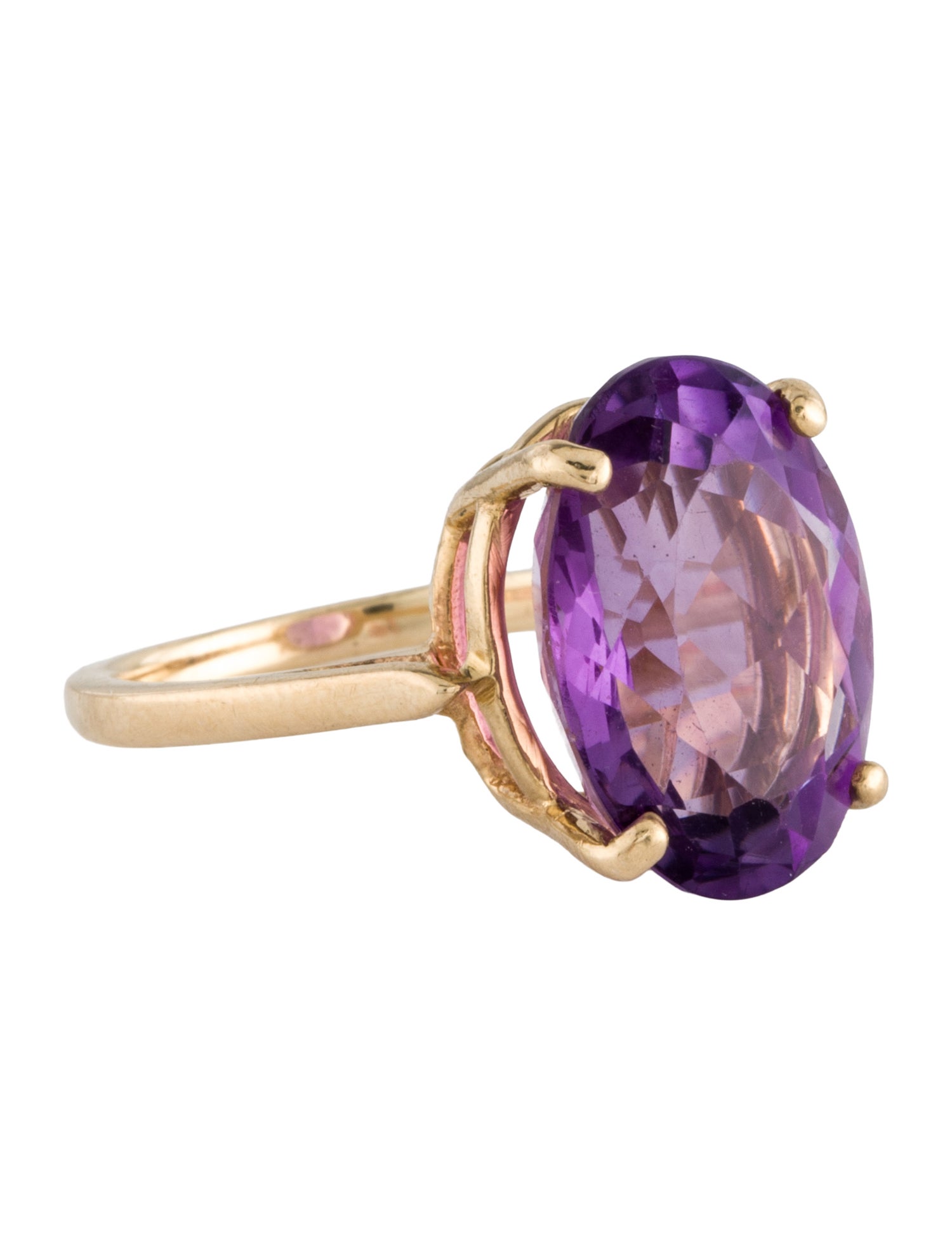 Ring 14K 8.96ct Amethyst Cocktail