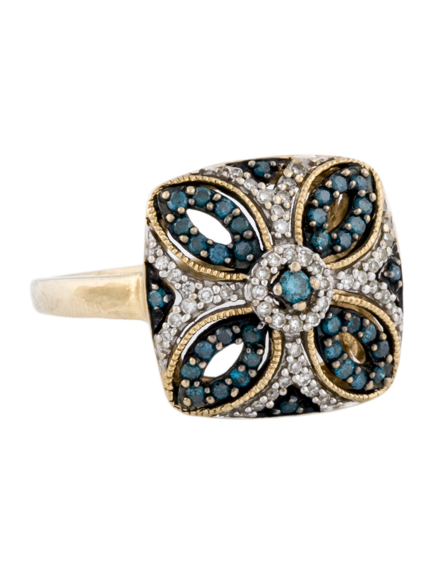 Ring 14K Diamond Cocktail