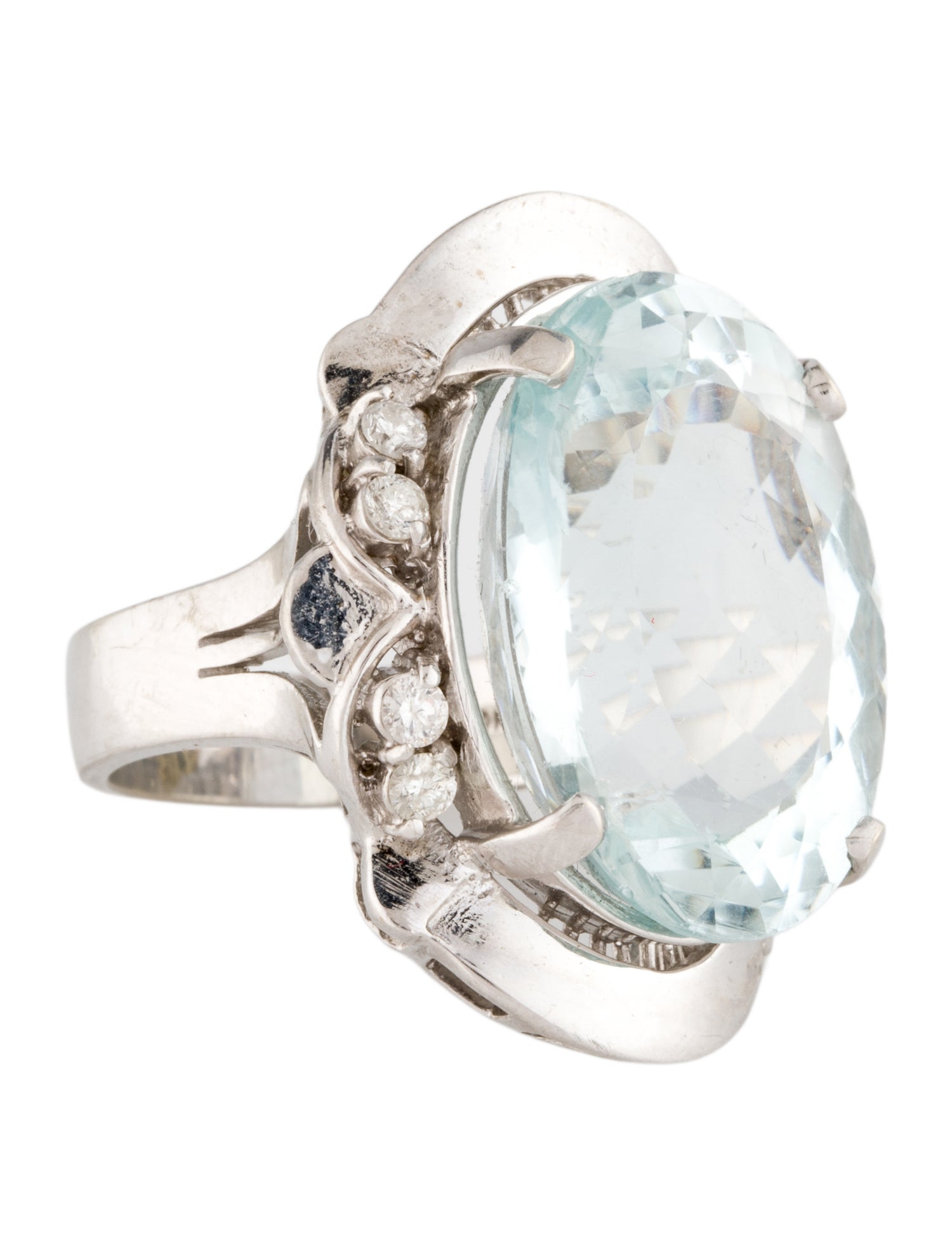 Ring 14K 26.79ctw Topaz & Diamond Cocktail Ring