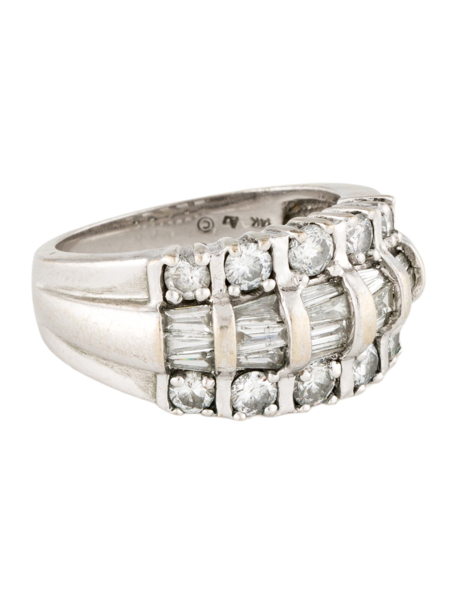 Ring 14K 1.55ctw Diamond Three-Row