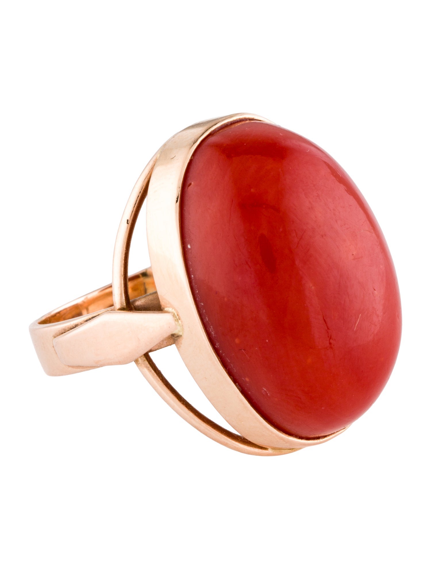 Ring 14K Coral Cocktail