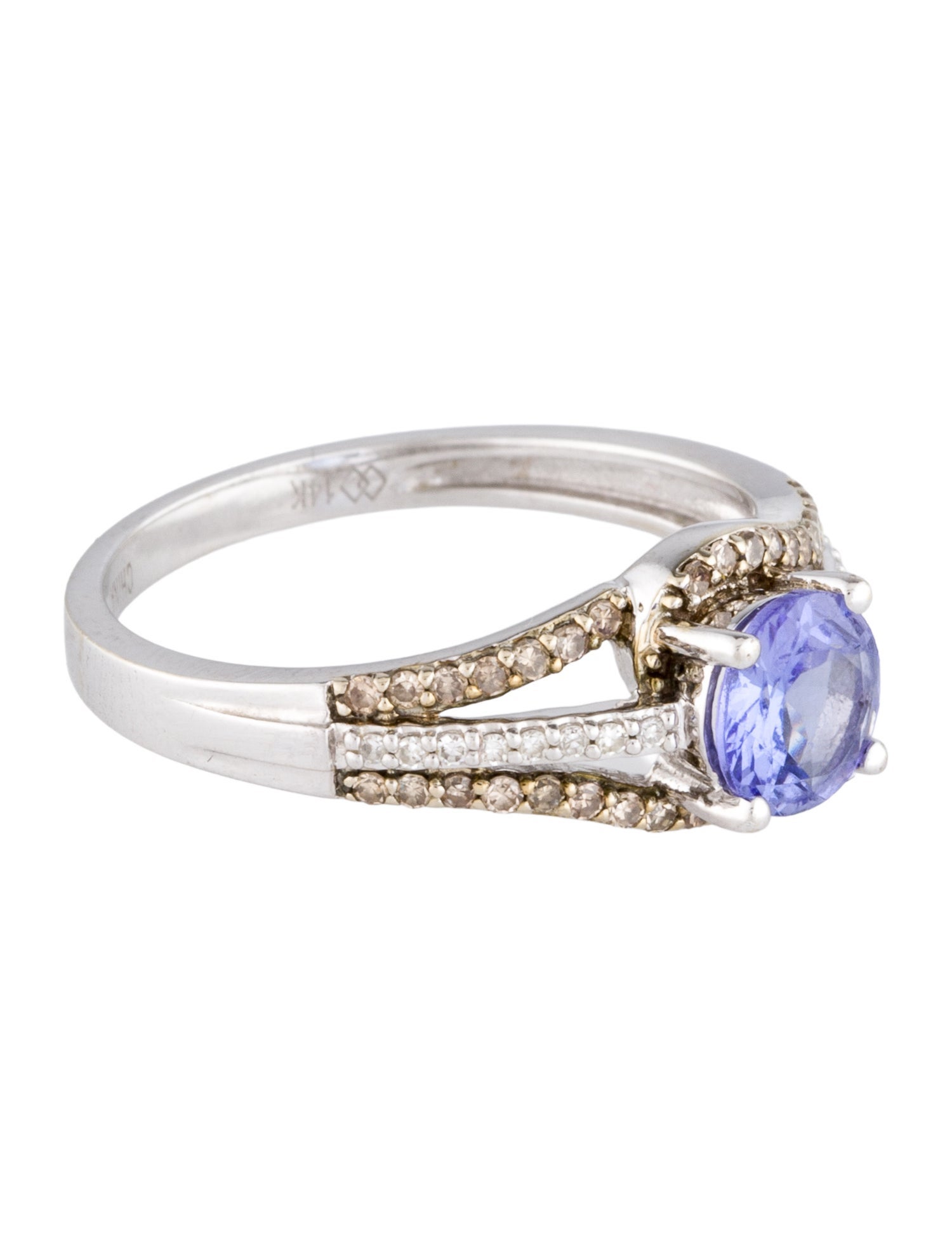 Ring 14K Tanzanite & Diamond Cocktail