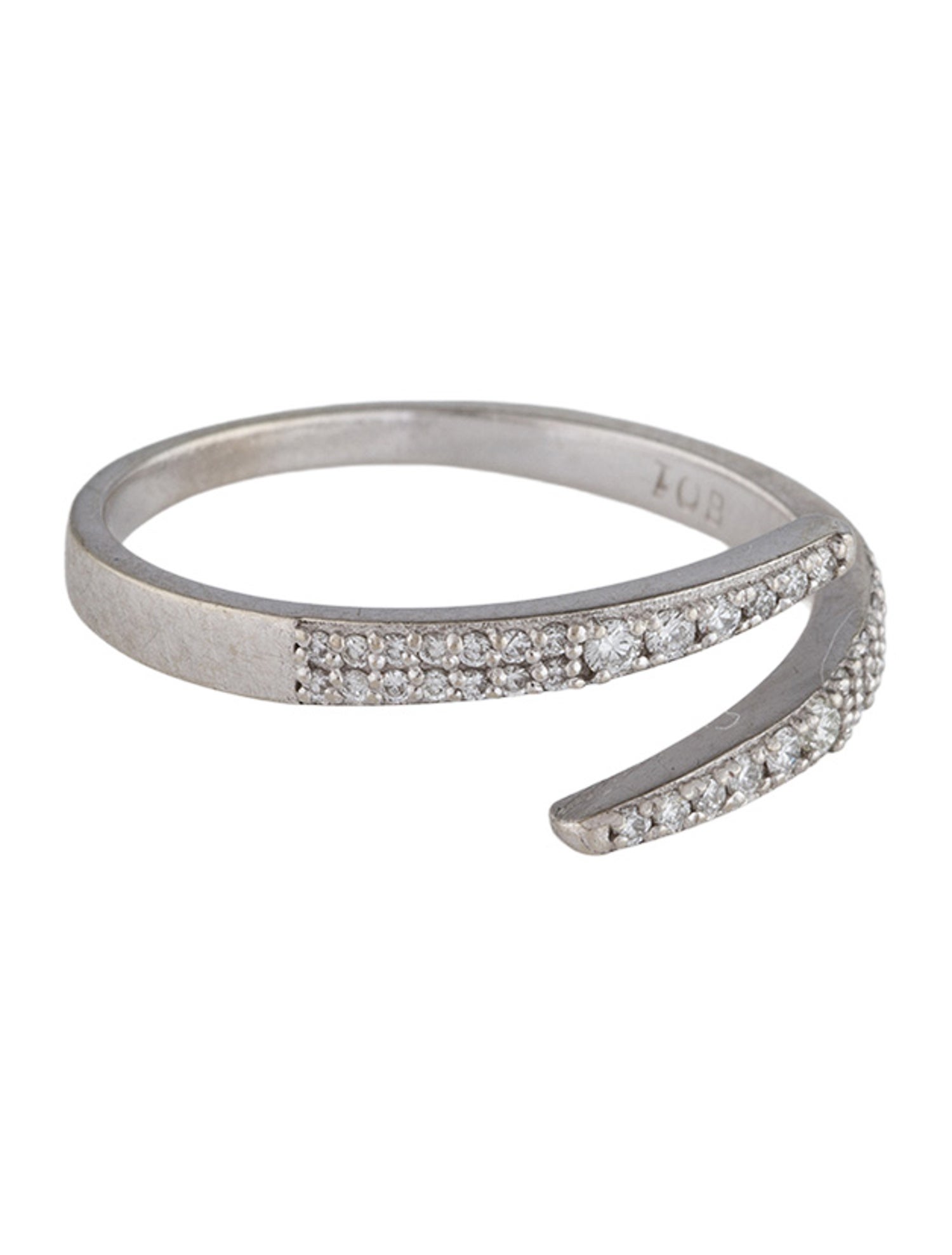 Ring 14K Diamond Split Shank Band