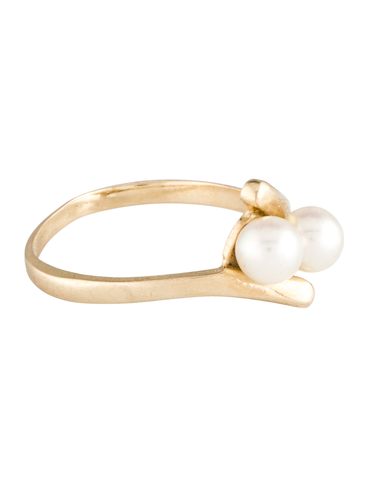 Ring 10K Pearl Cocktail